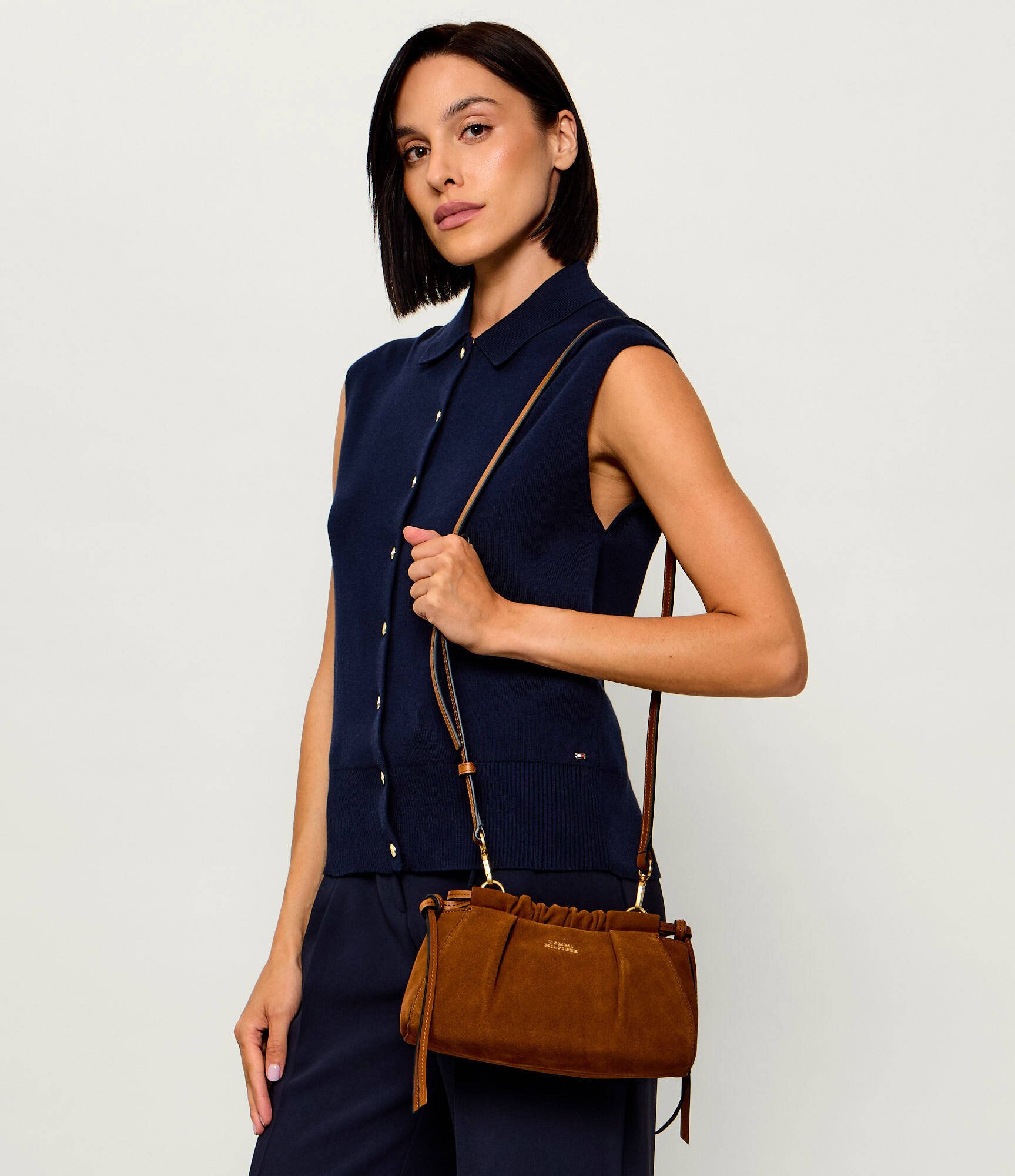 Tommy Hilfiger Geantă tip sac | piele întoarsă