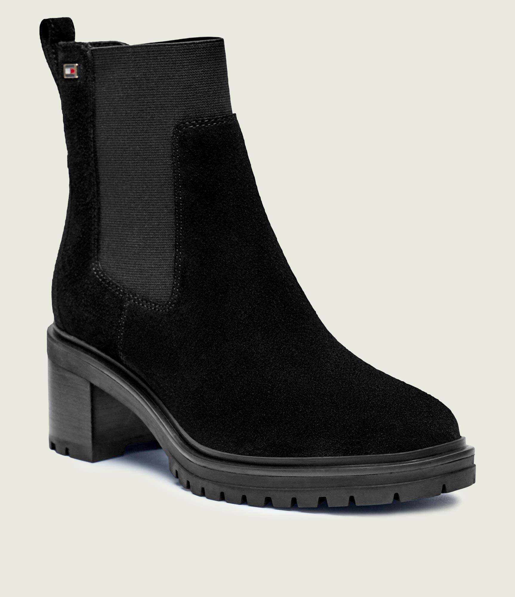 Tommy Hilfiger Ghete chelsea cu toc | piele întoarsă