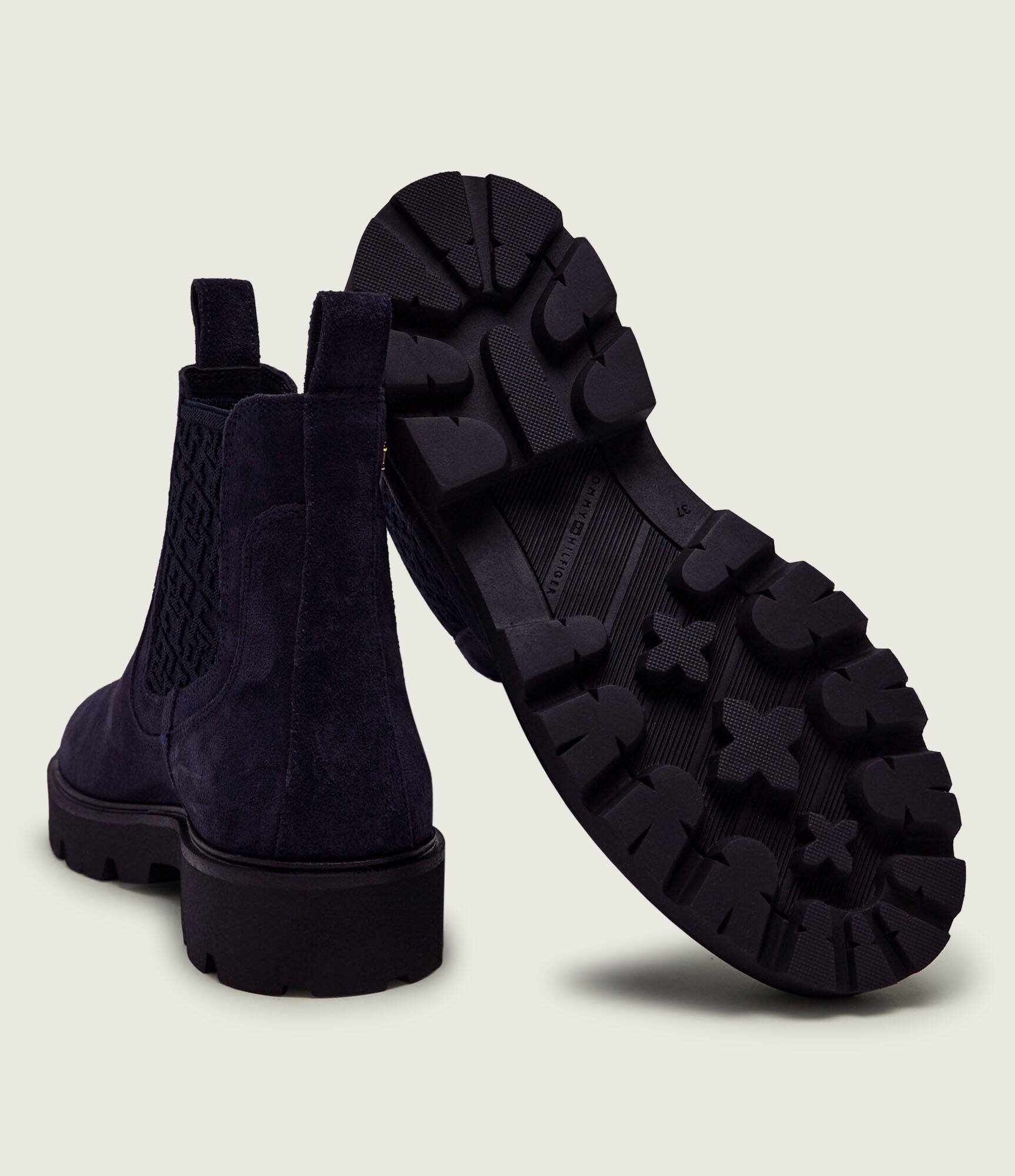 Tommy Hilfiger Ghete chelsea | piele întoarsă