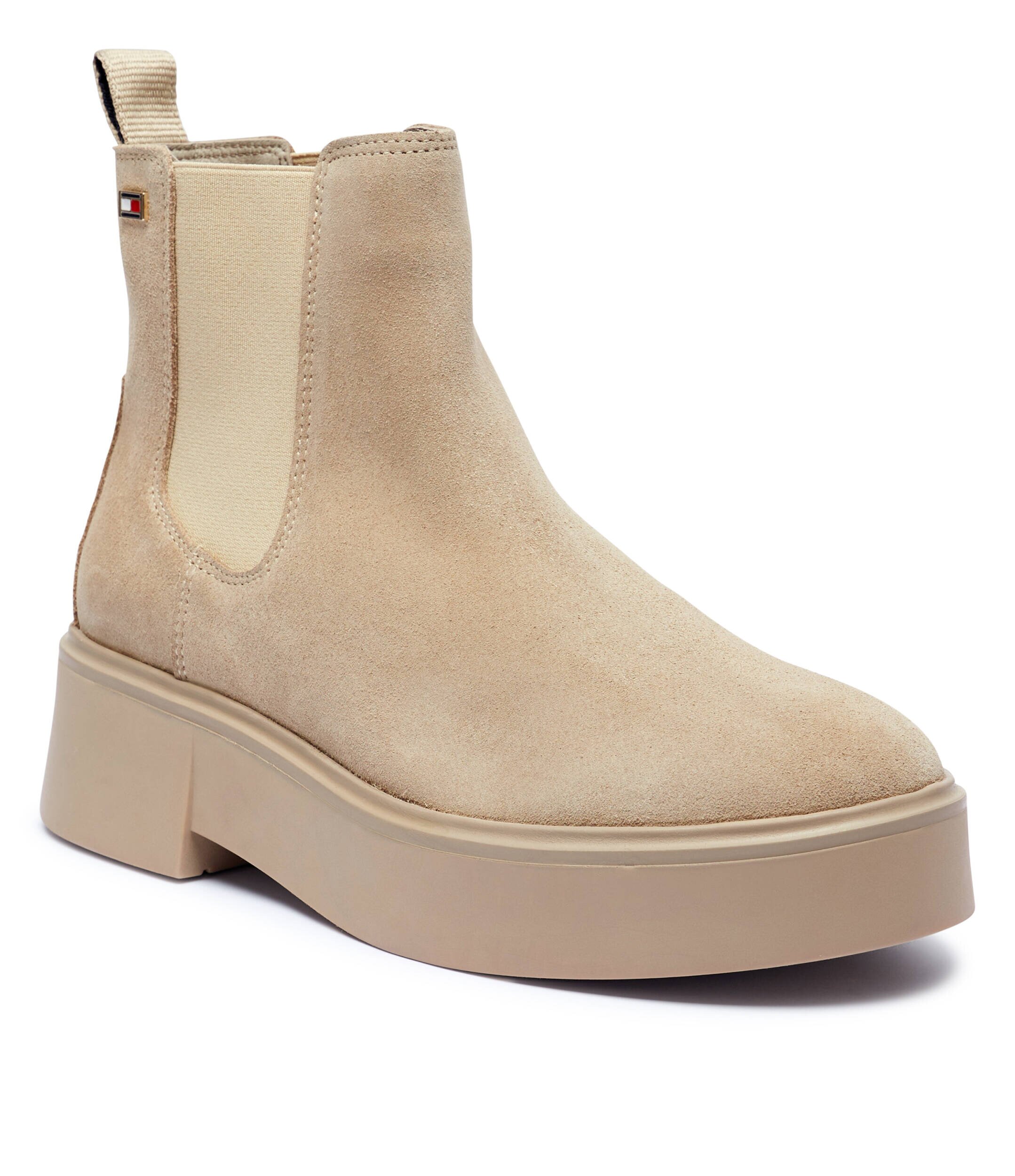 Tommy Hilfiger Ghete chelsea | piele întoarsă
