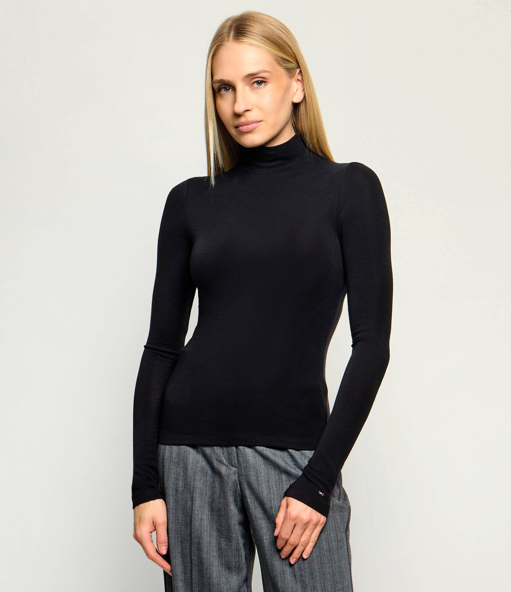 Tommy Hilfiger Guler înalt | Slim Fit cu adaos de lână
