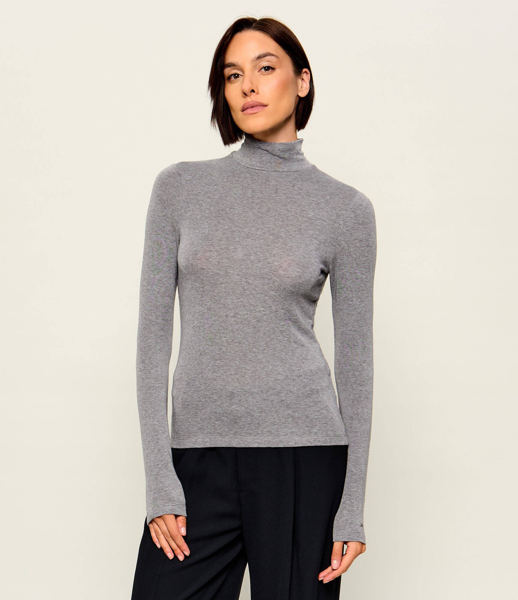 Tommy Hilfiger Guler înalt | Slim Fit cu adaos de lână