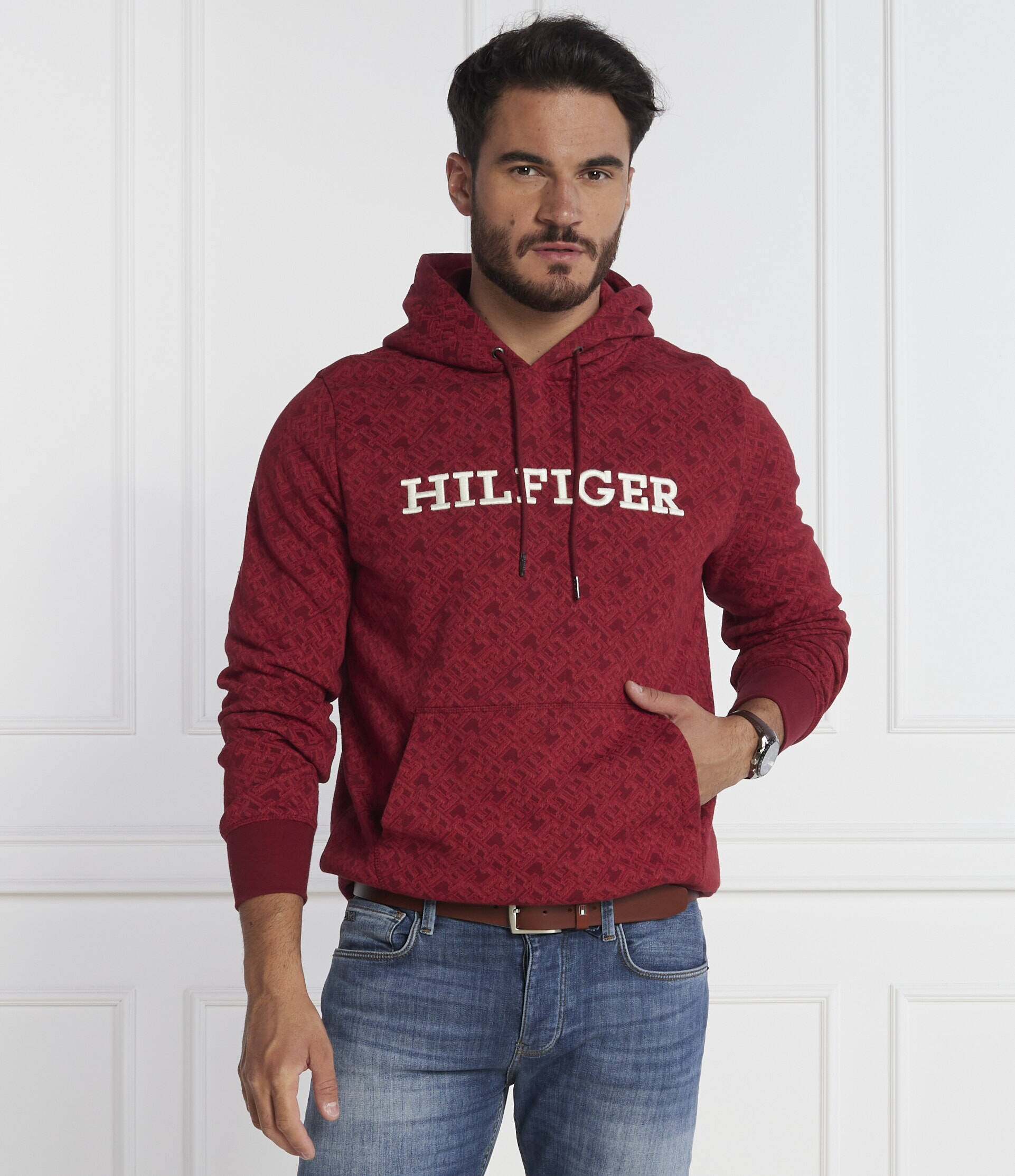 Tommy Hilfiger Hanorac AOP MONOGRAM HOODY | Regular Fit