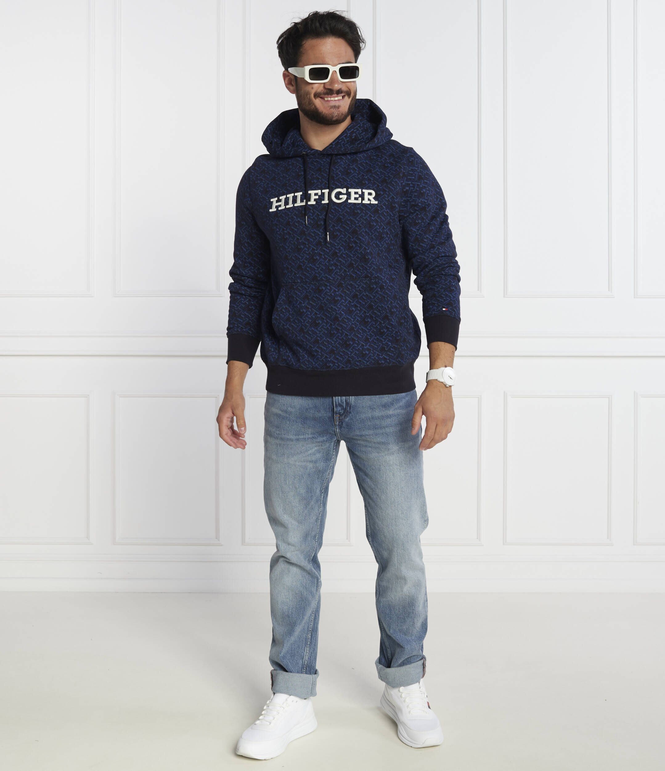 Tommy Hilfiger Hanorac AOP MONOGRAM HOODY | Regular Fit
