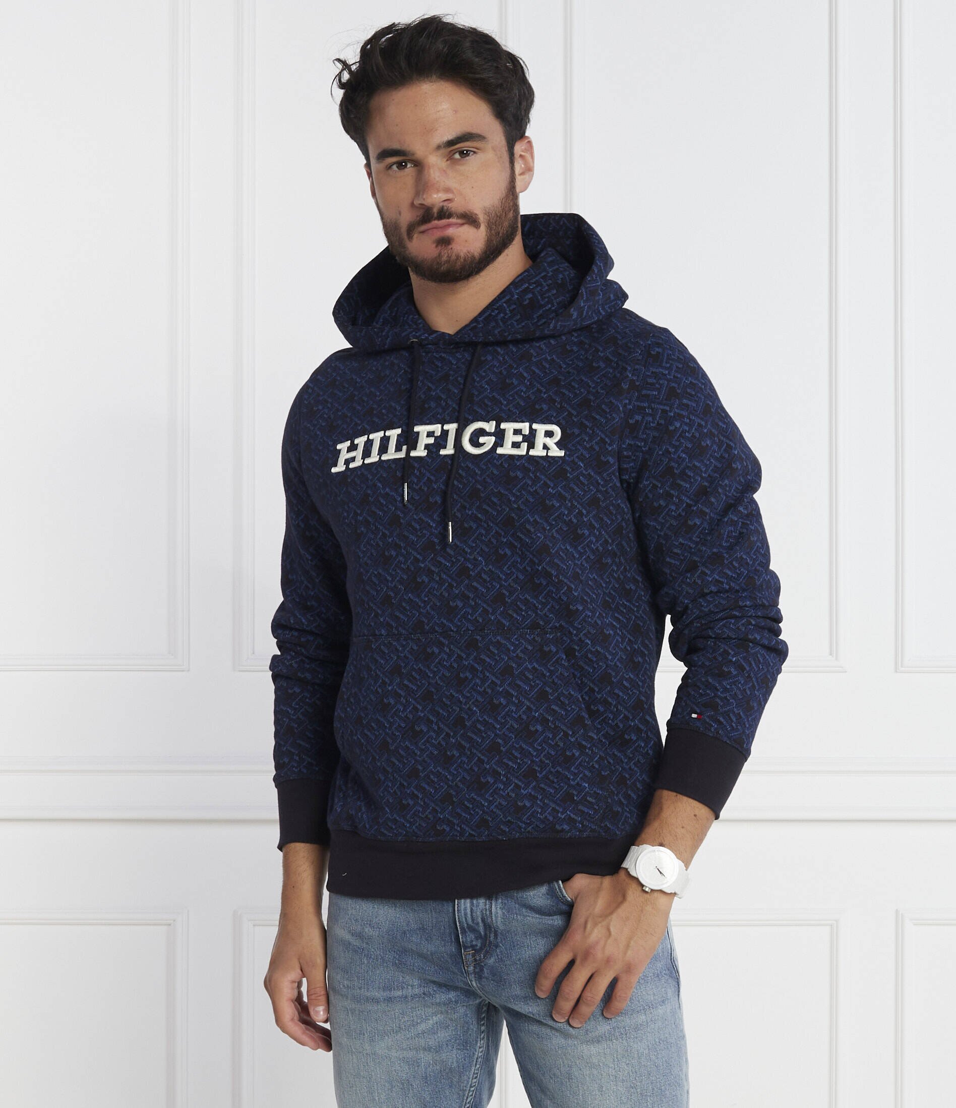 Tommy Hilfiger Hanorac AOP MONOGRAM HOODY | Regular Fit