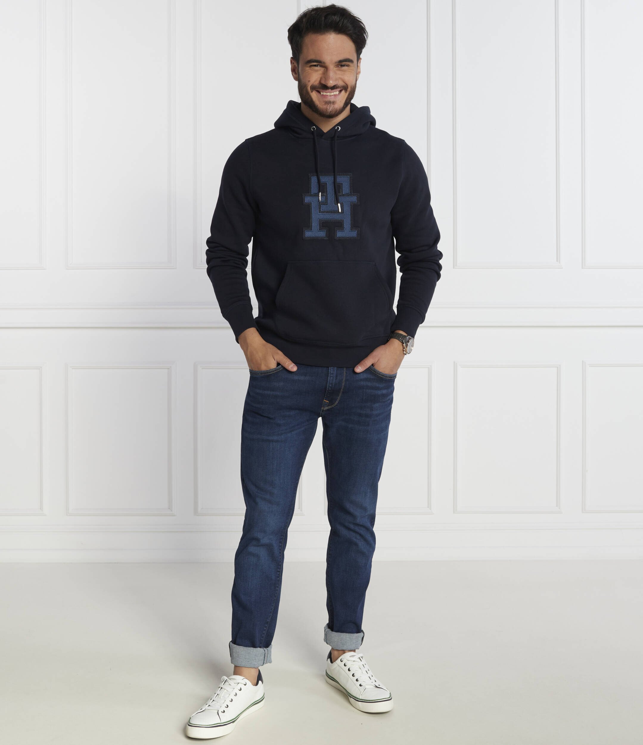Tommy Hilfiger Hanorac MONOGRAM APPLIQUE HOODY | Regular Fit