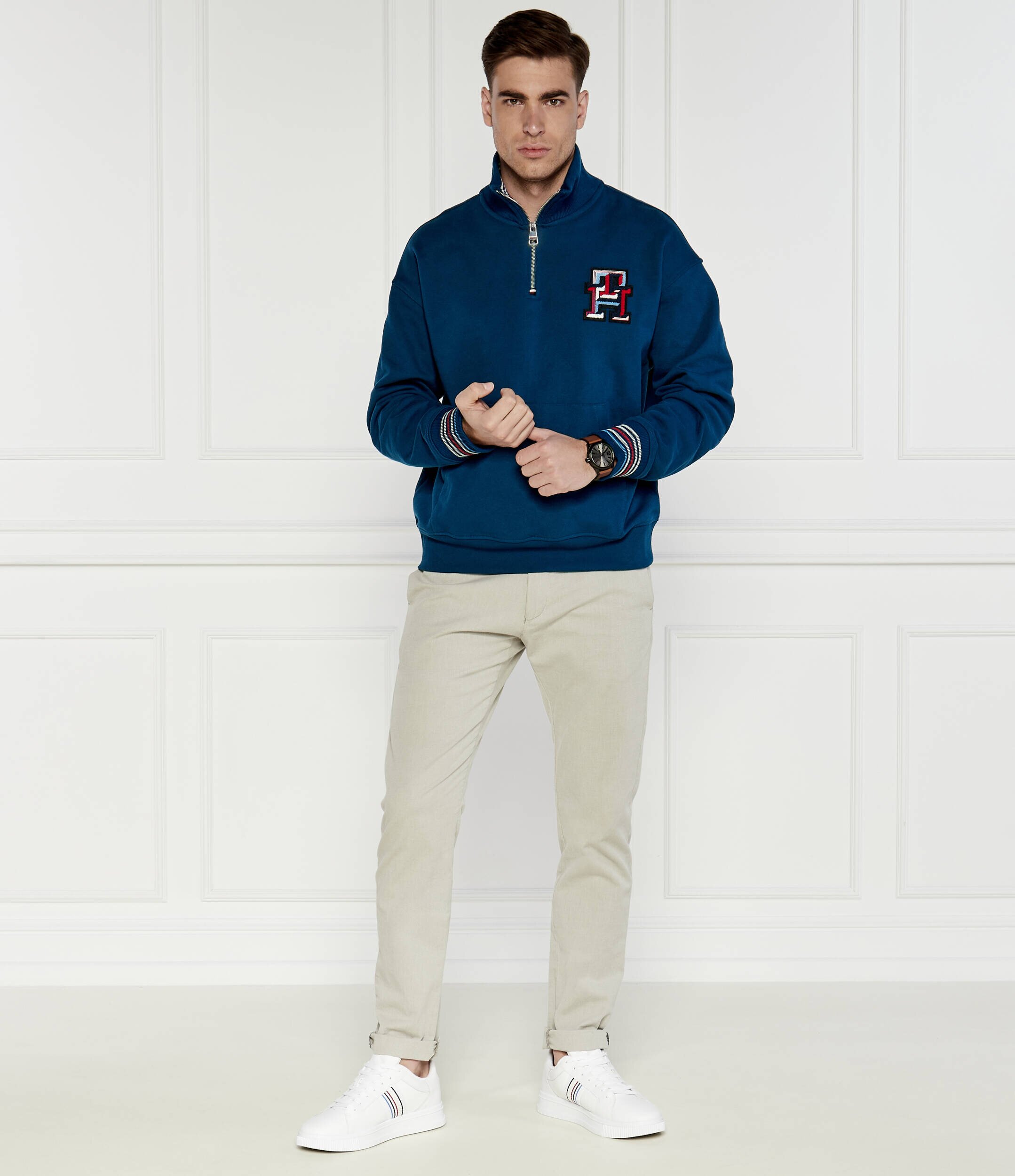 Tommy Hilfiger Hanorac MONOGRAM TIPPED 1/4 ZIP | Oversize fit