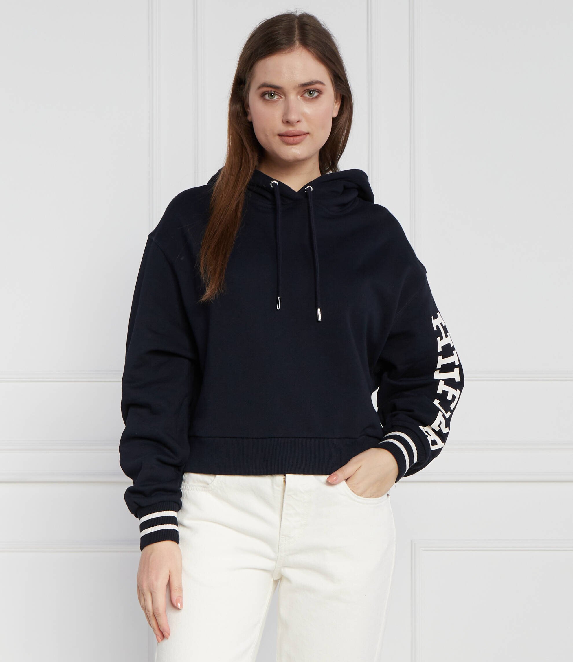 Tommy Hilfiger Hanorac REG MONOTYPE SLV CROP HOODIE | Relaxed fit