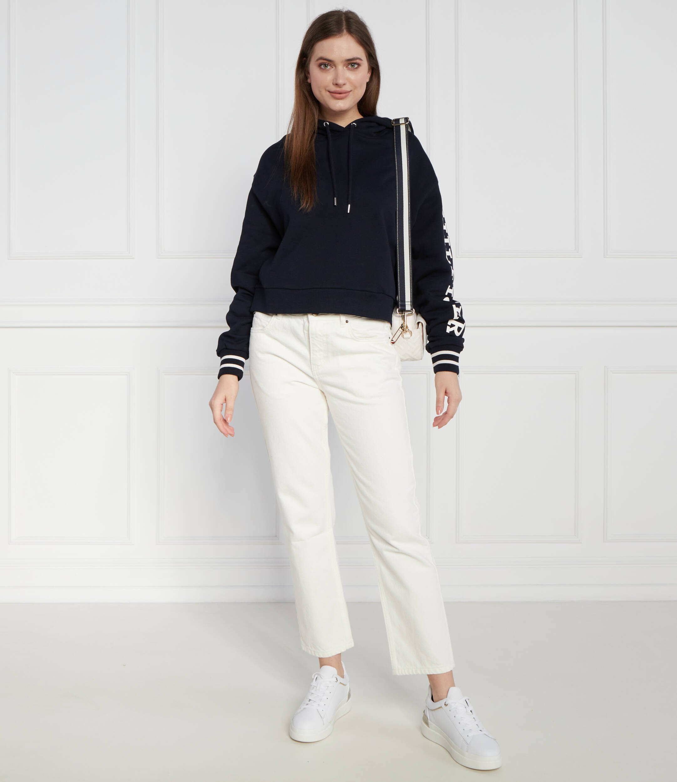 Tommy Hilfiger Hanorac REG MONOTYPE SLV CROP HOODIE | Relaxed fit