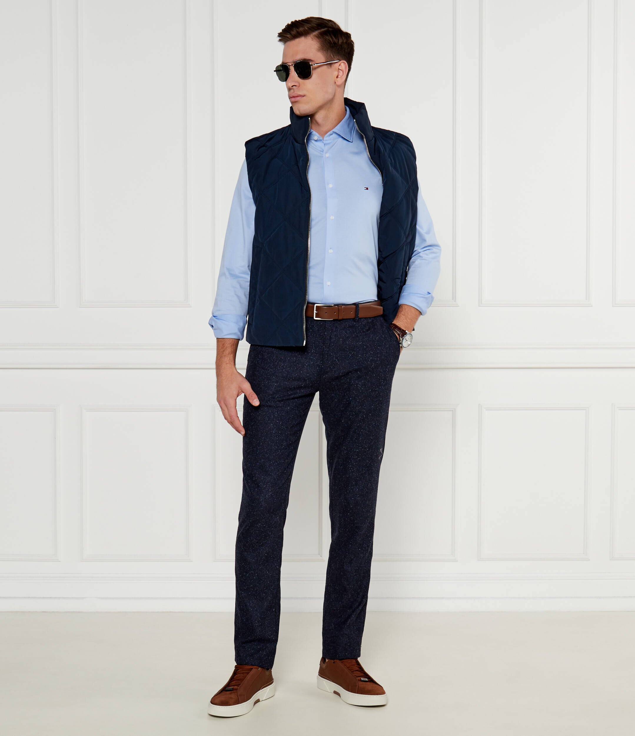 Tommy Hilfiger Pantaloni chino Denton cu adaos de lână | Slim Fit