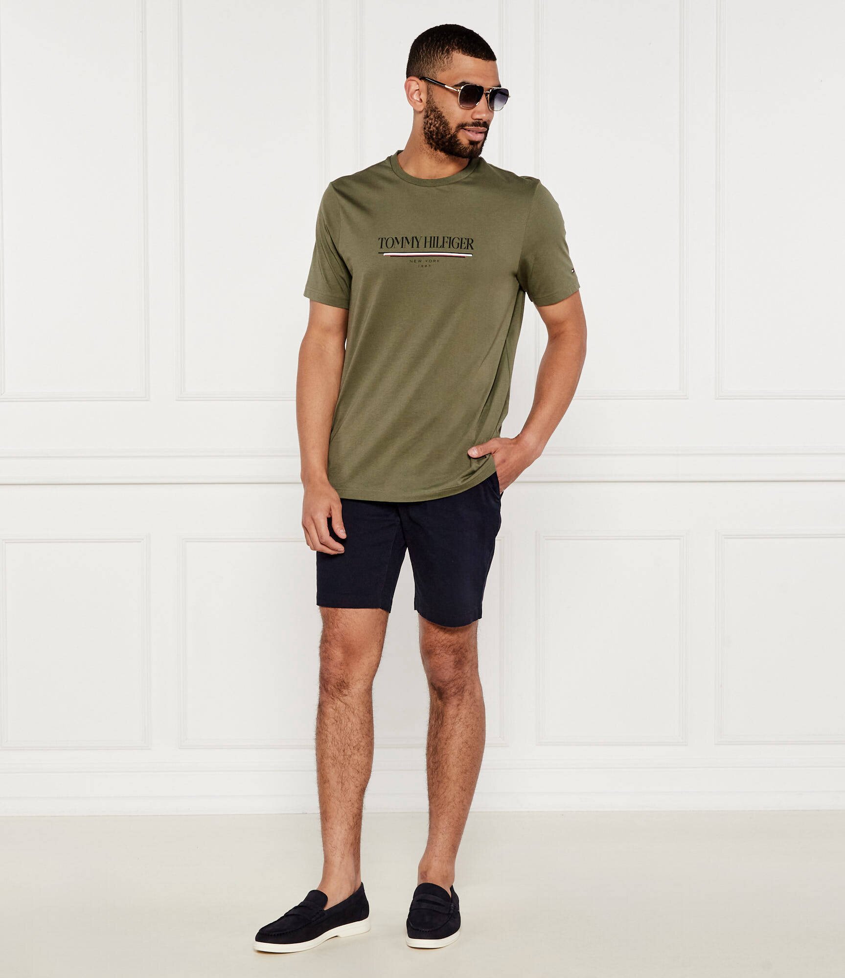 Tommy Hilfiger Pantaloni scurți chino + curea Brooklyn | Slim Fit