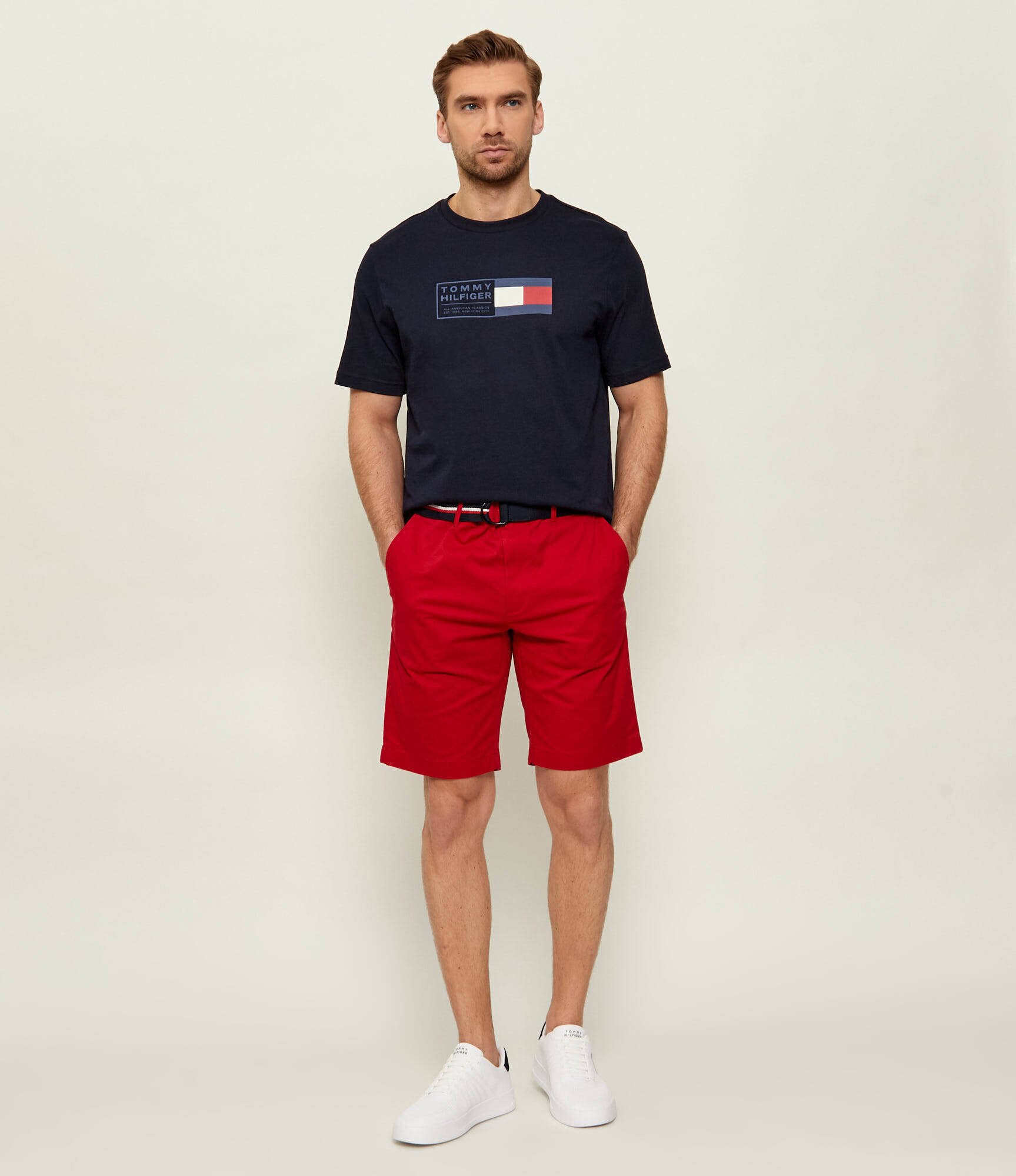Tommy Hilfiger Pantaloni scurți chino + curea Denton | Slim Fit