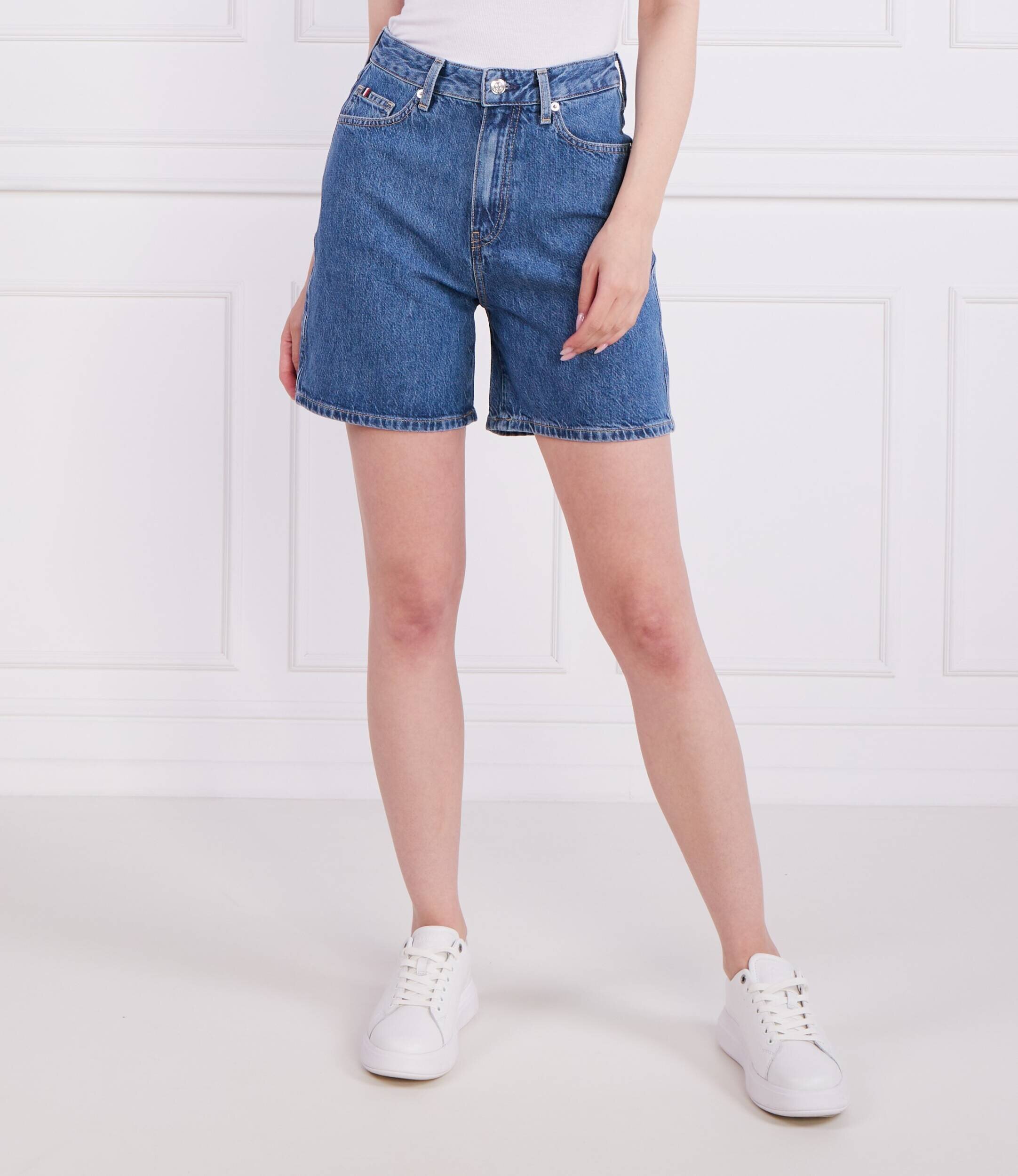 Tommy Hilfiger Pantaloni scurți DNM FLARE SHORT HW JUNE | Regular Fit | denim