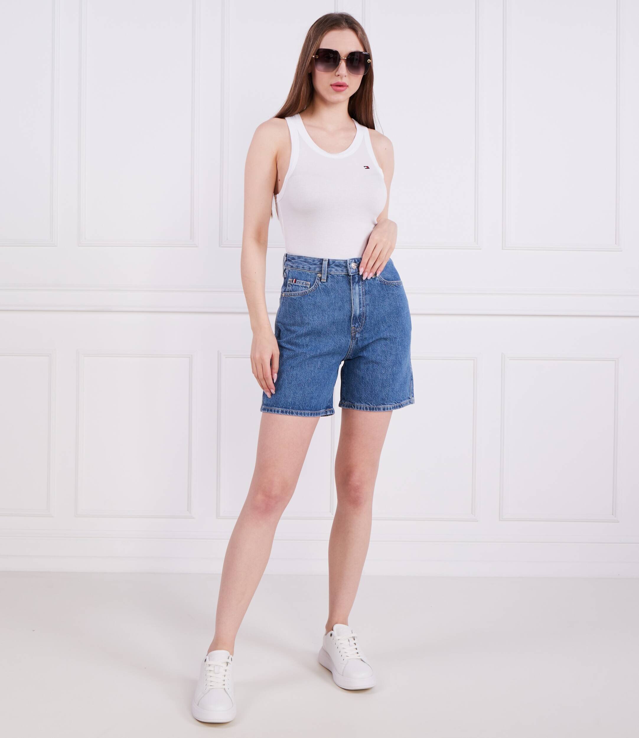 Tommy Hilfiger Pantaloni scurți DNM FLARE SHORT HW JUNE | Regular Fit | denim