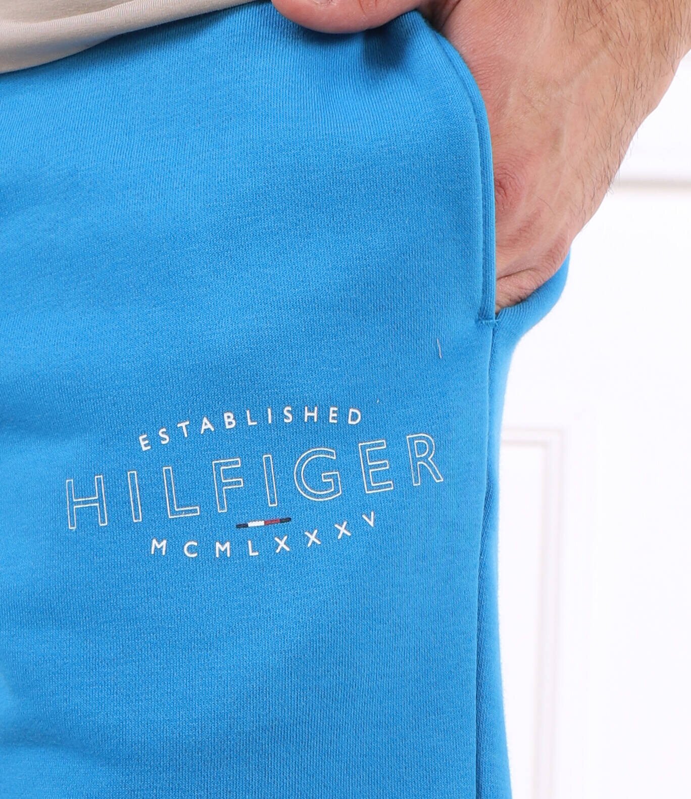 Tommy Hilfiger Pantaloni Scurți HILFIGER CURVE LOGO SWEATSHORT | Regular Fit