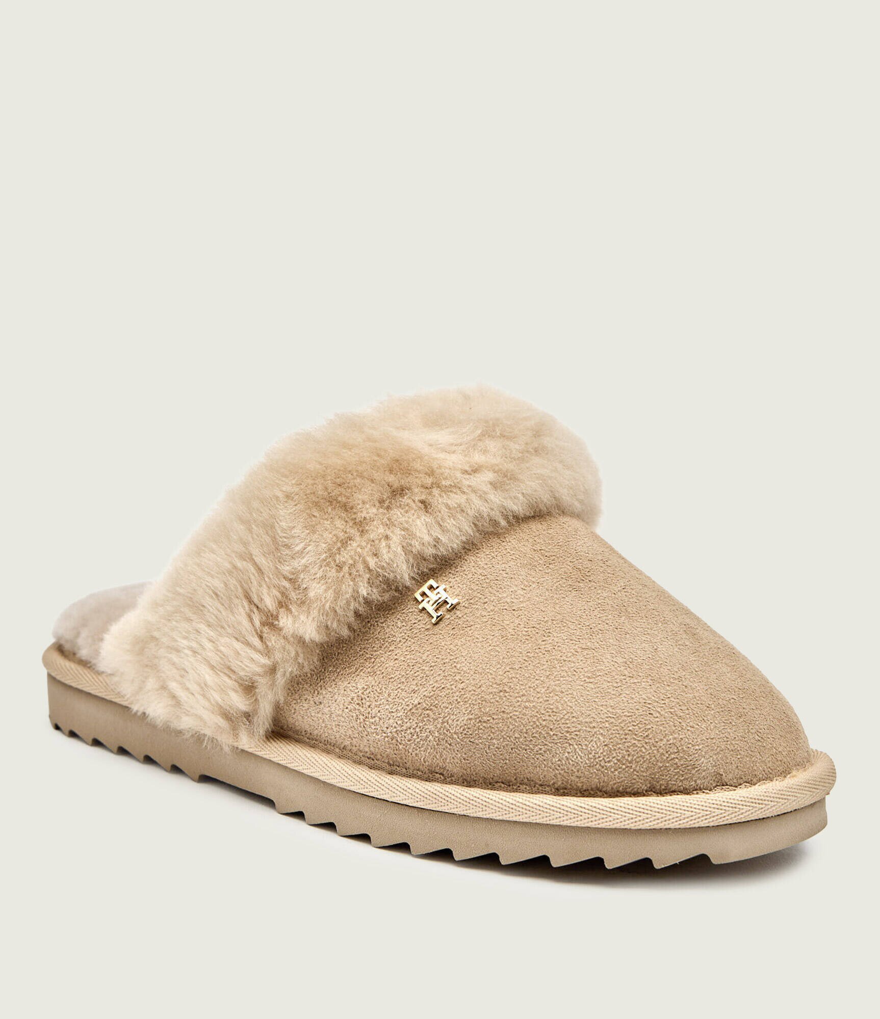 Tommy Hilfiger Papuci de casă | shearling | piele întoarsă cu adaos de lână