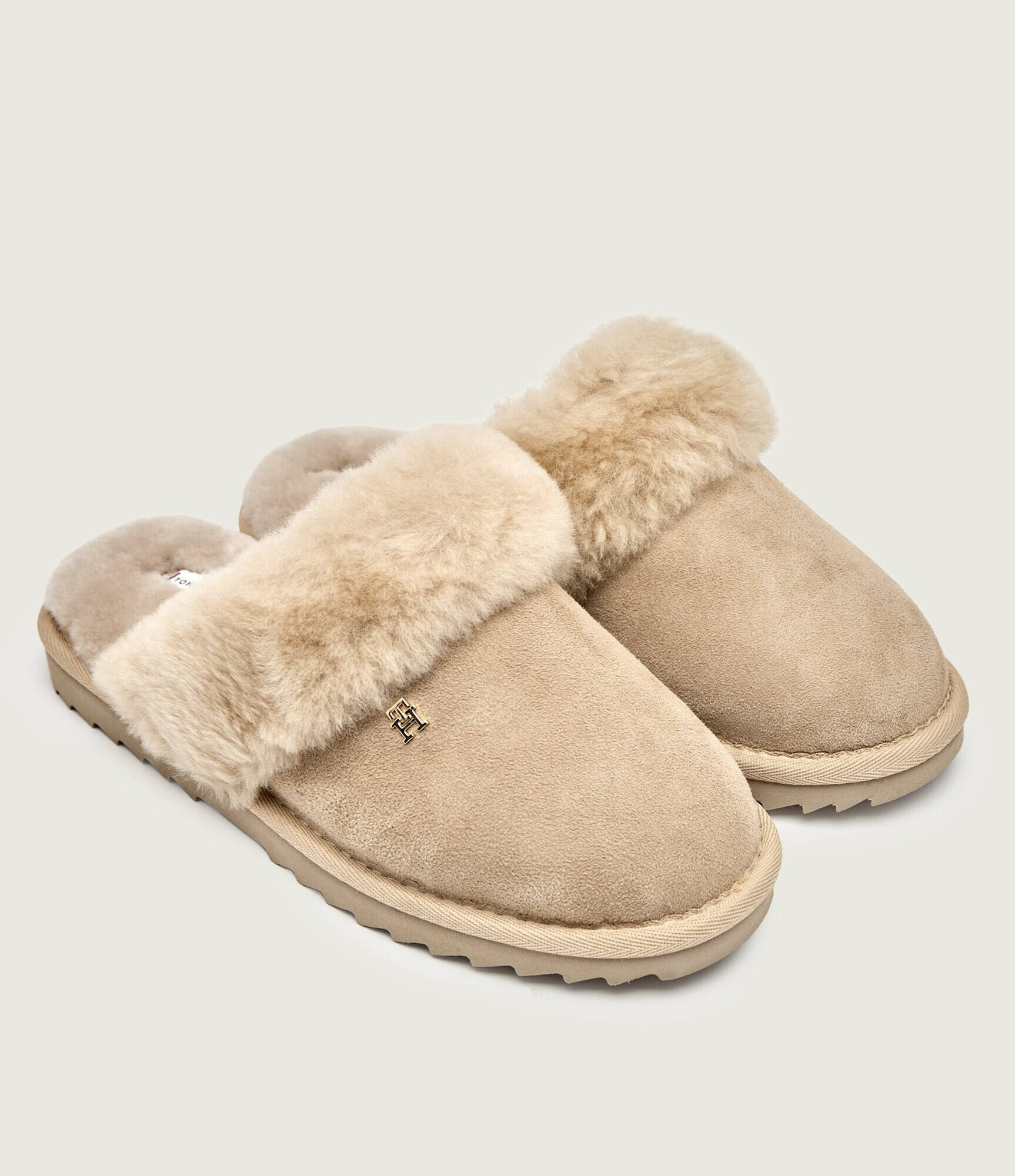 Tommy Hilfiger Papuci de casă | shearling | piele întoarsă cu adaos de lână