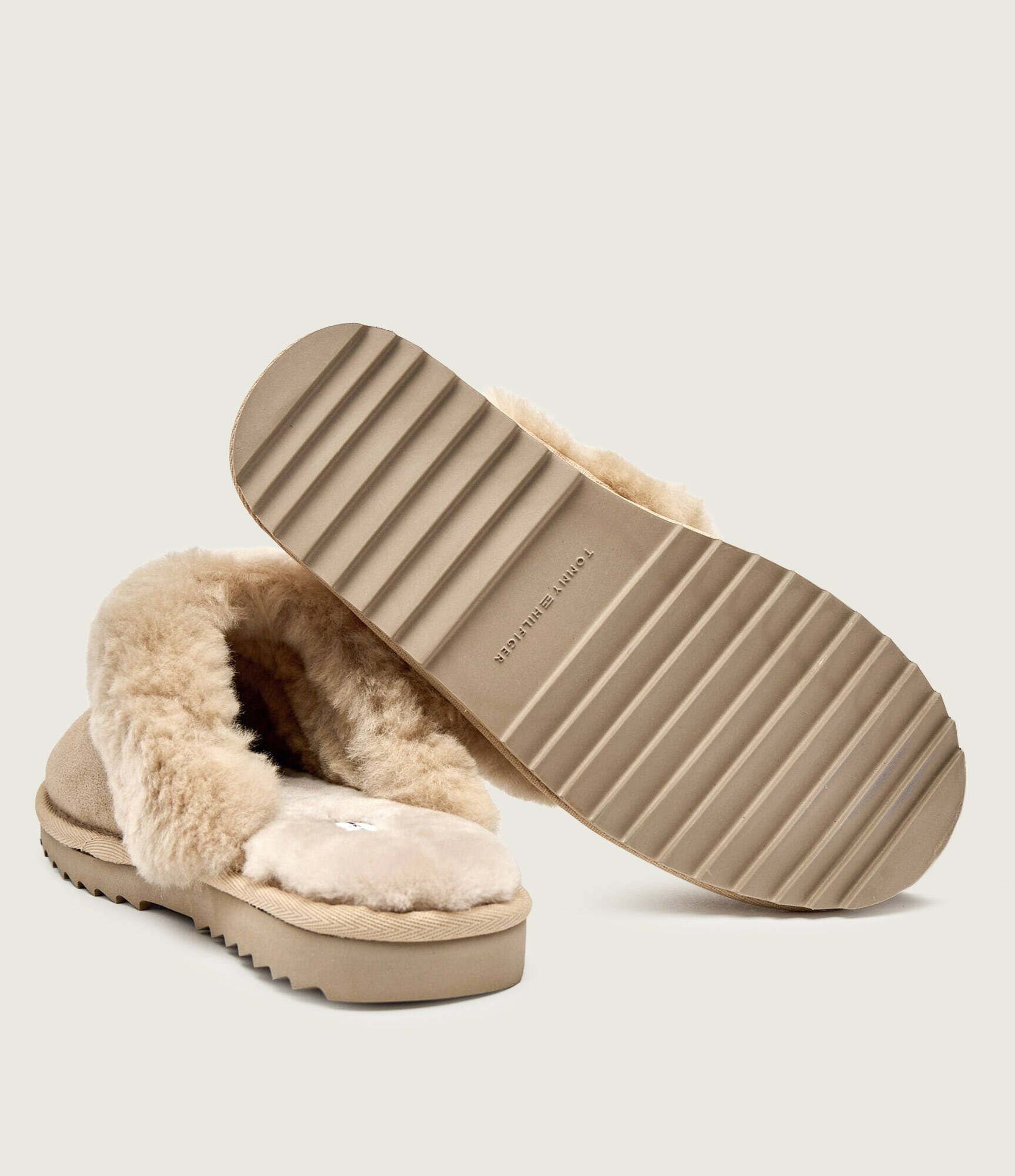 Tommy Hilfiger Papuci de casă | shearling | piele întoarsă cu adaos de lână