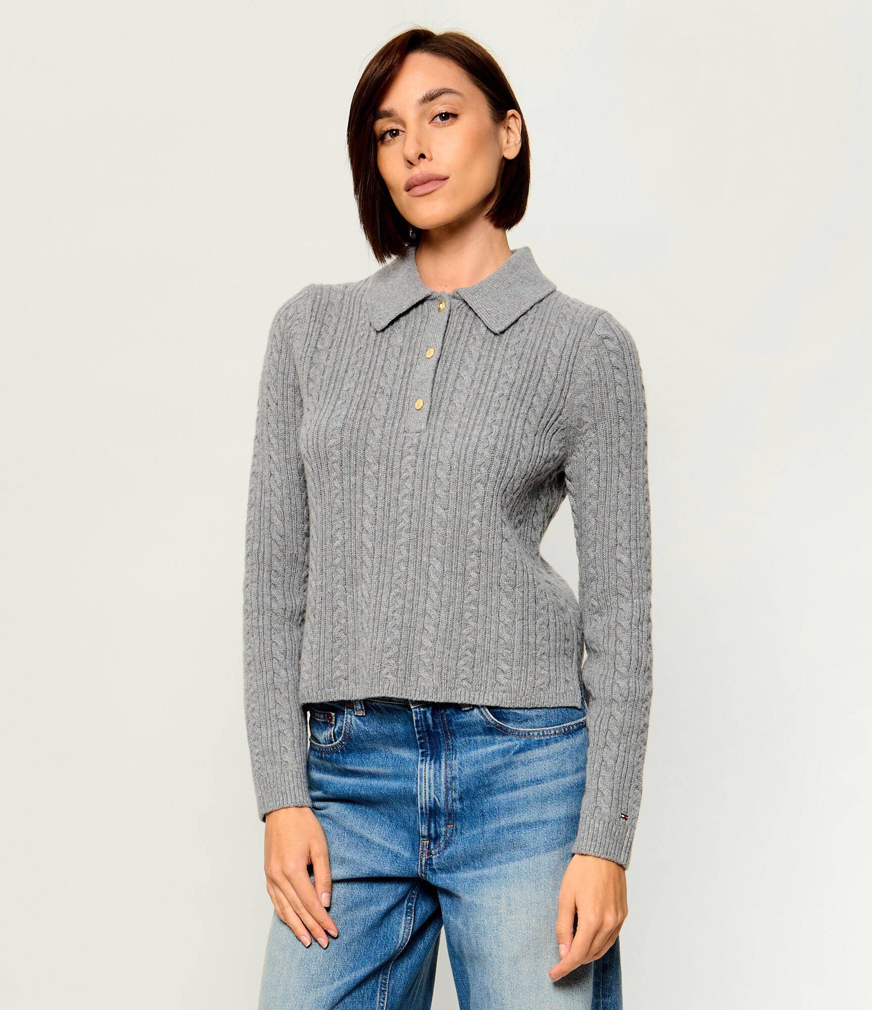 Tommy Hilfiger Polo | regular fit | cu adaos de mătase și lână