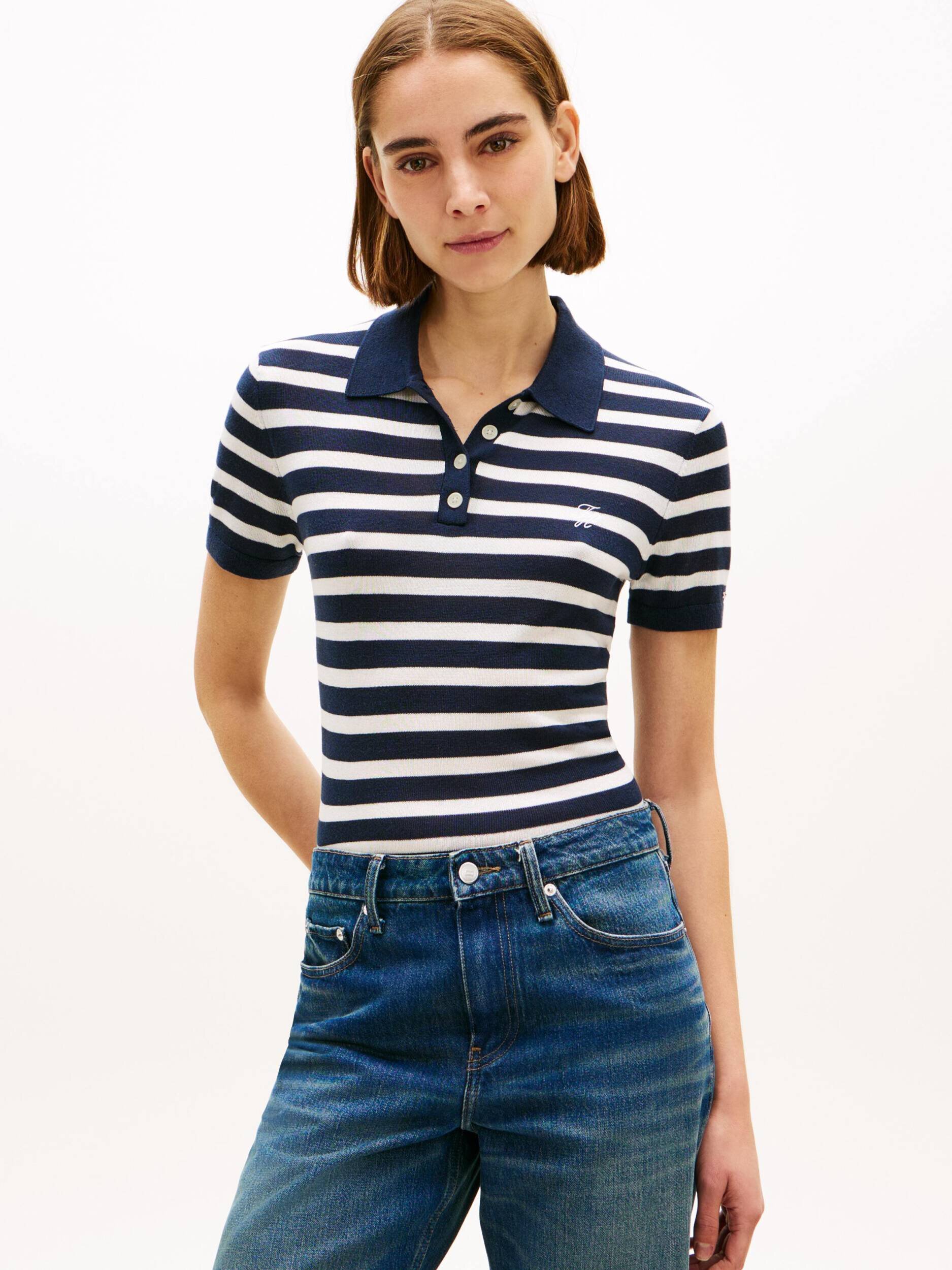 Tommy Hilfiger Polo | Slim Fit cu adaos de mătase