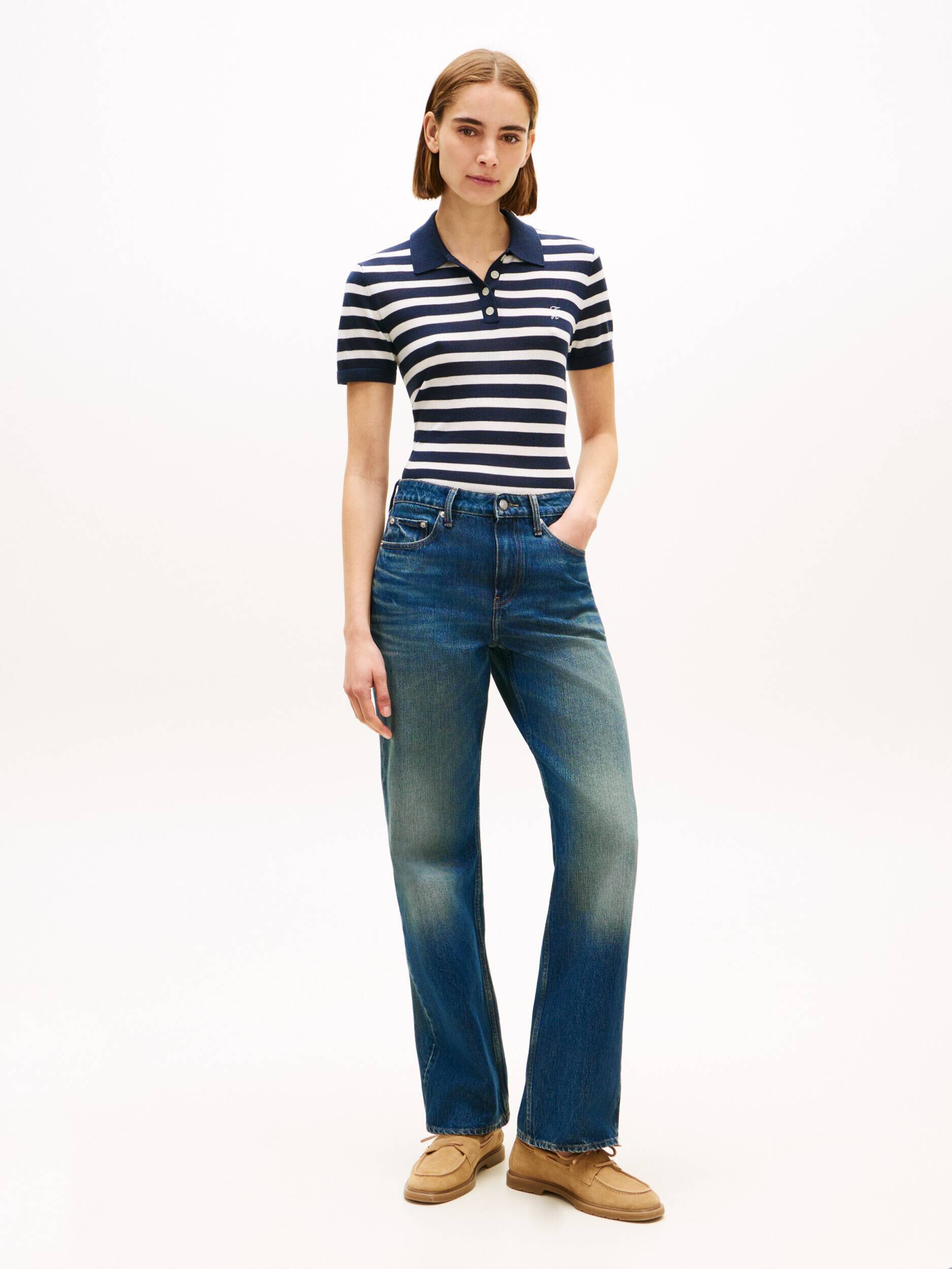 Tommy Hilfiger Polo | Slim Fit cu adaos de mătase