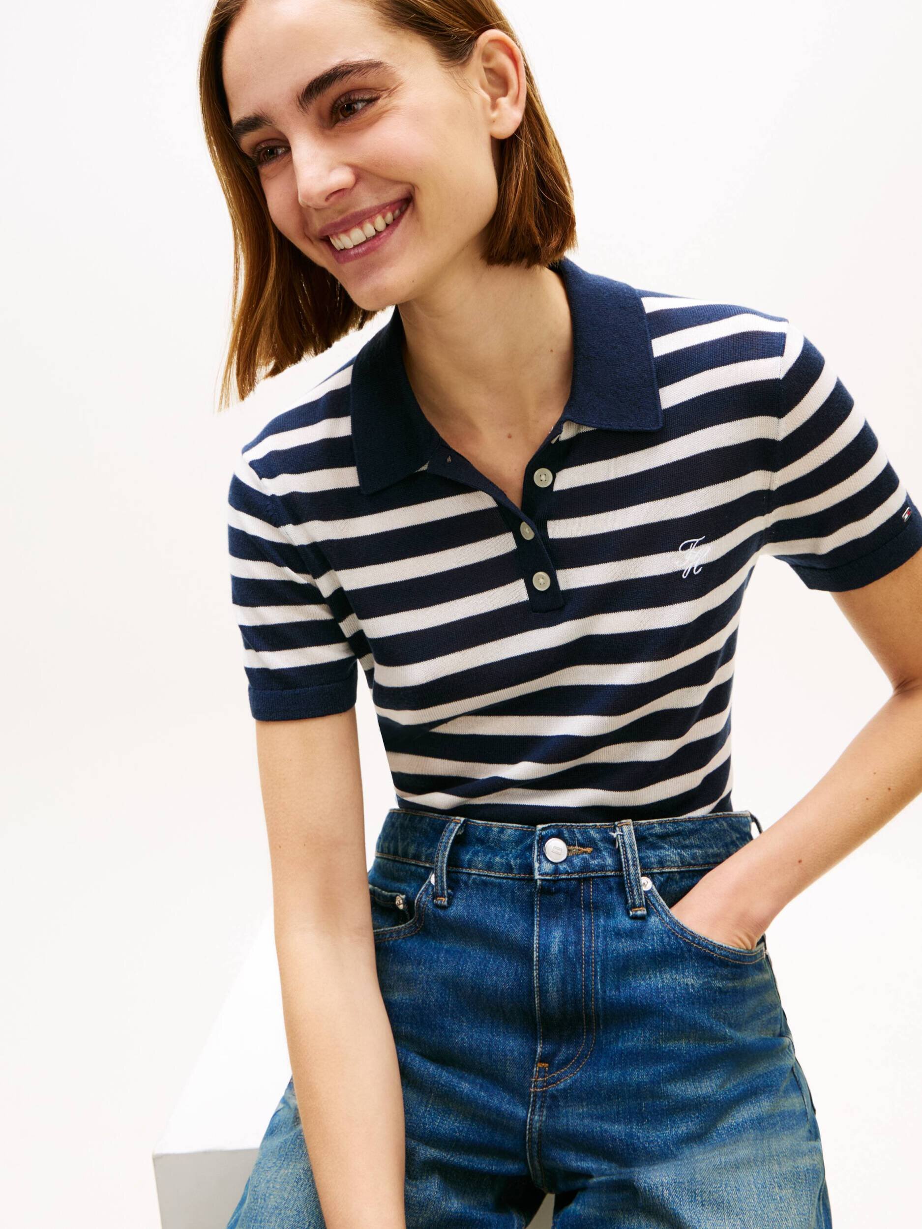 Tommy Hilfiger Polo | Slim Fit cu adaos de mătase
