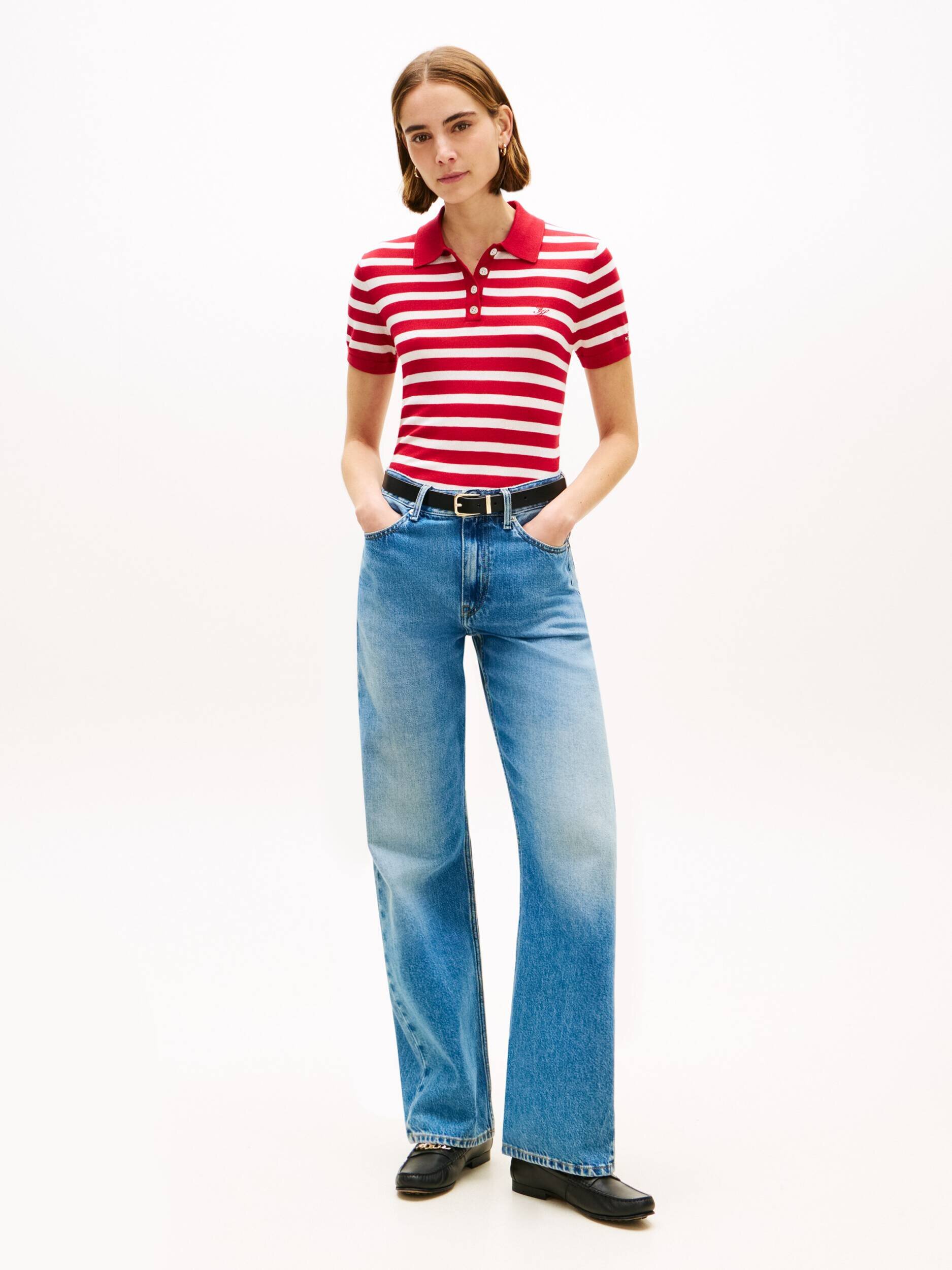 Tommy Hilfiger Polo | Slim Fit cu adaos de mătase