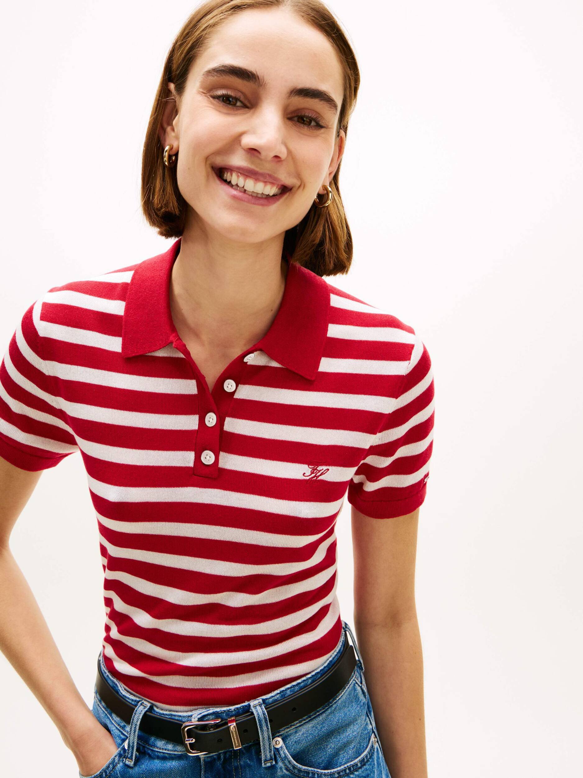 Tommy Hilfiger Polo | Slim Fit cu adaos de mătase