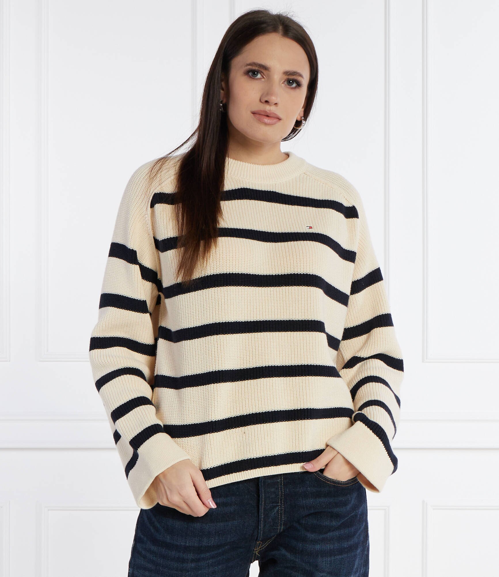 Tommy Hilfiger Pulover CARDI STITCH | Loose fit