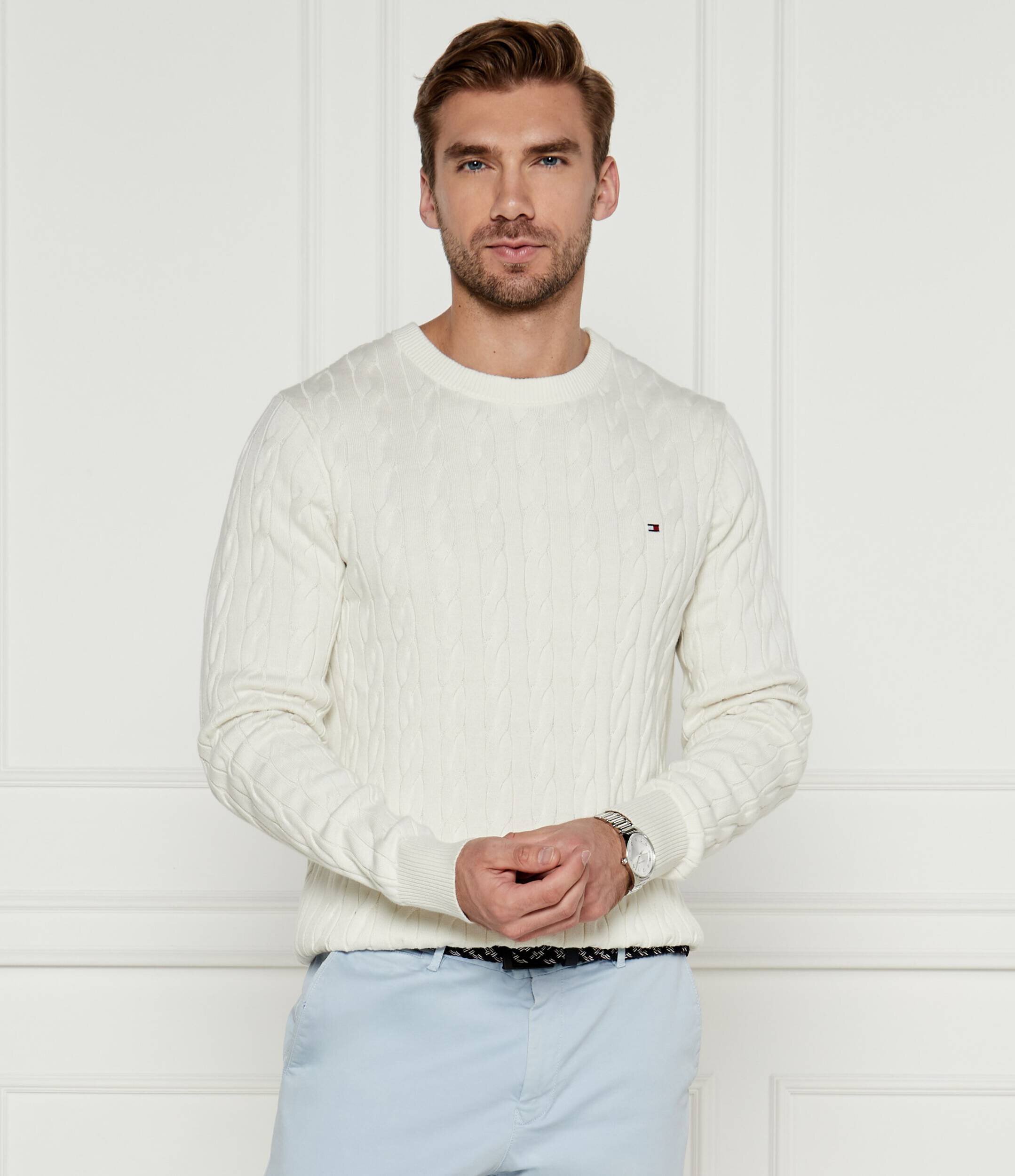 Tommy Hilfiger Pulover CLASSIC CABLE TH x F.C. Liverpool | regular fit
