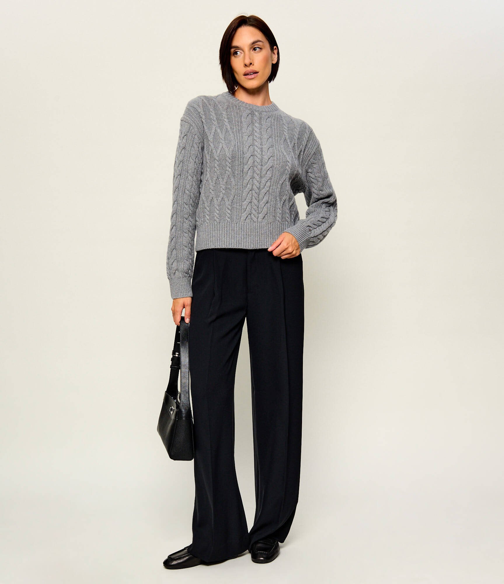 Tommy Hilfiger Pulover | Loose fit | cu adaos de mătase și lână