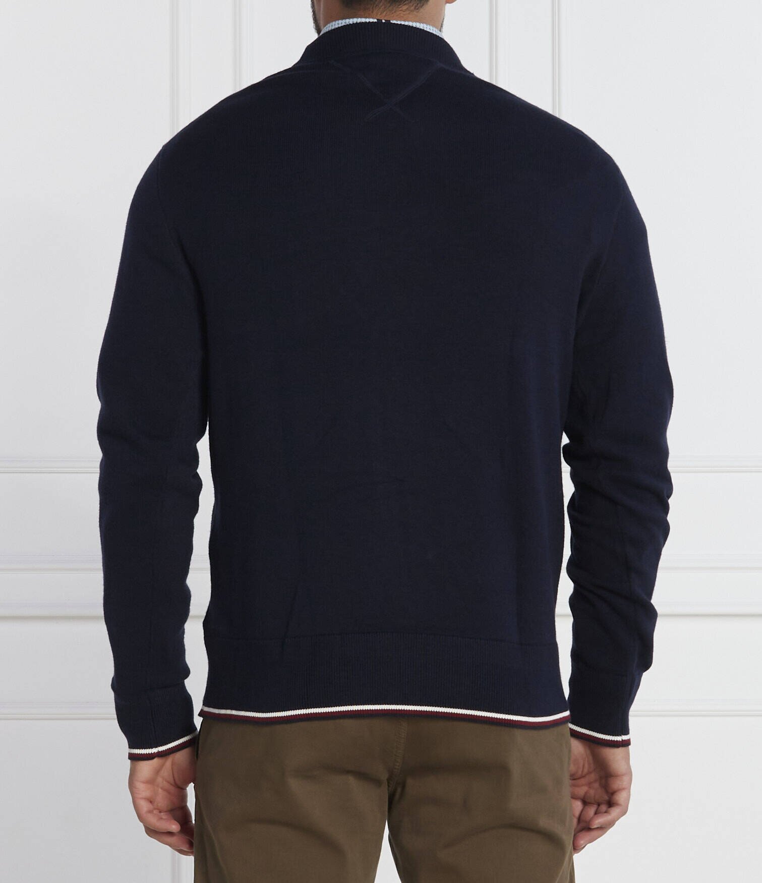 Tommy Hilfiger Pulover MONOTYPE GS TIPPED | Regular Fit cu adaos de mătase