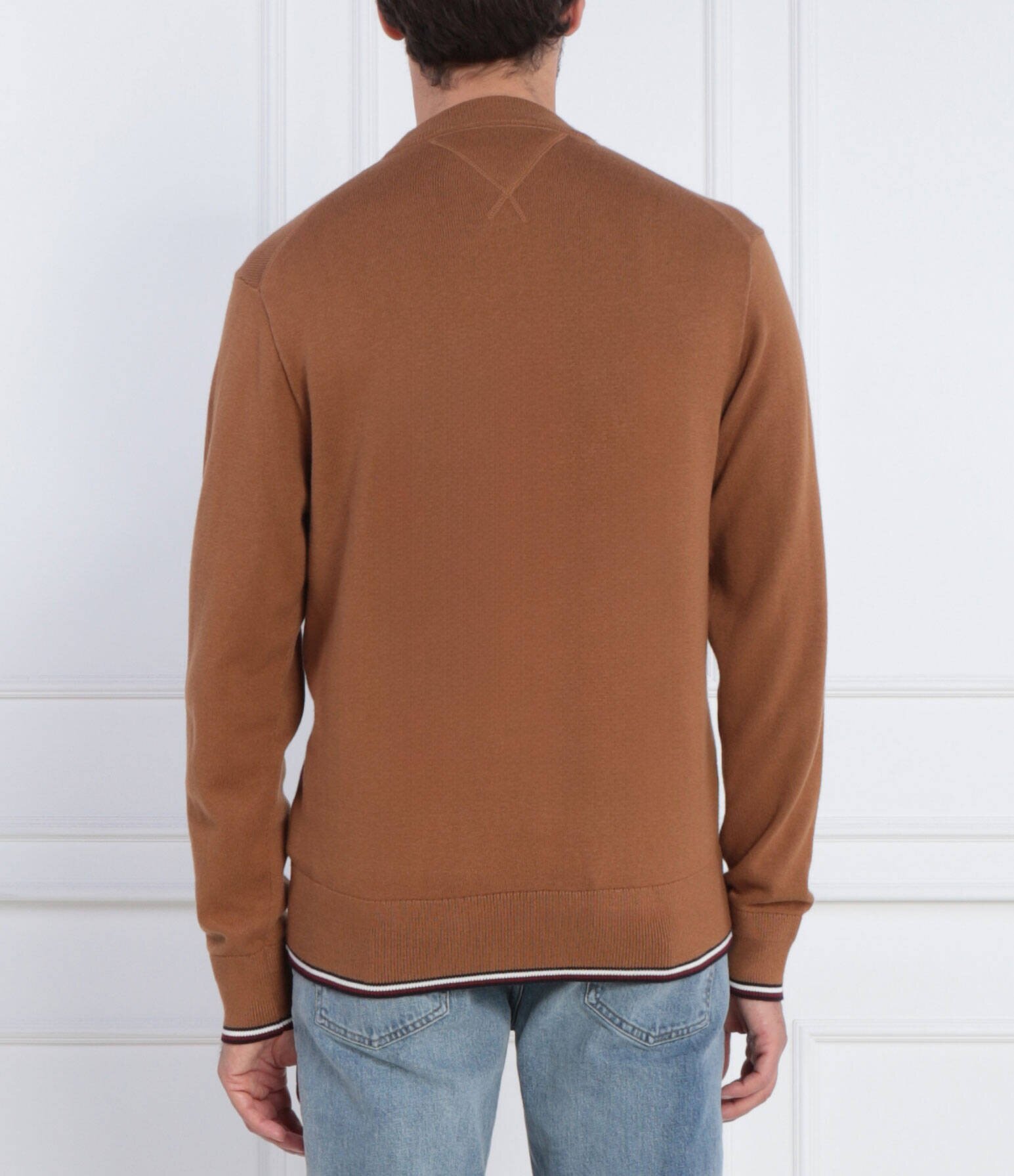 Tommy Hilfiger Pulover MONOTYPE GS TIPPED | Regular Fit cu adaos de mătase