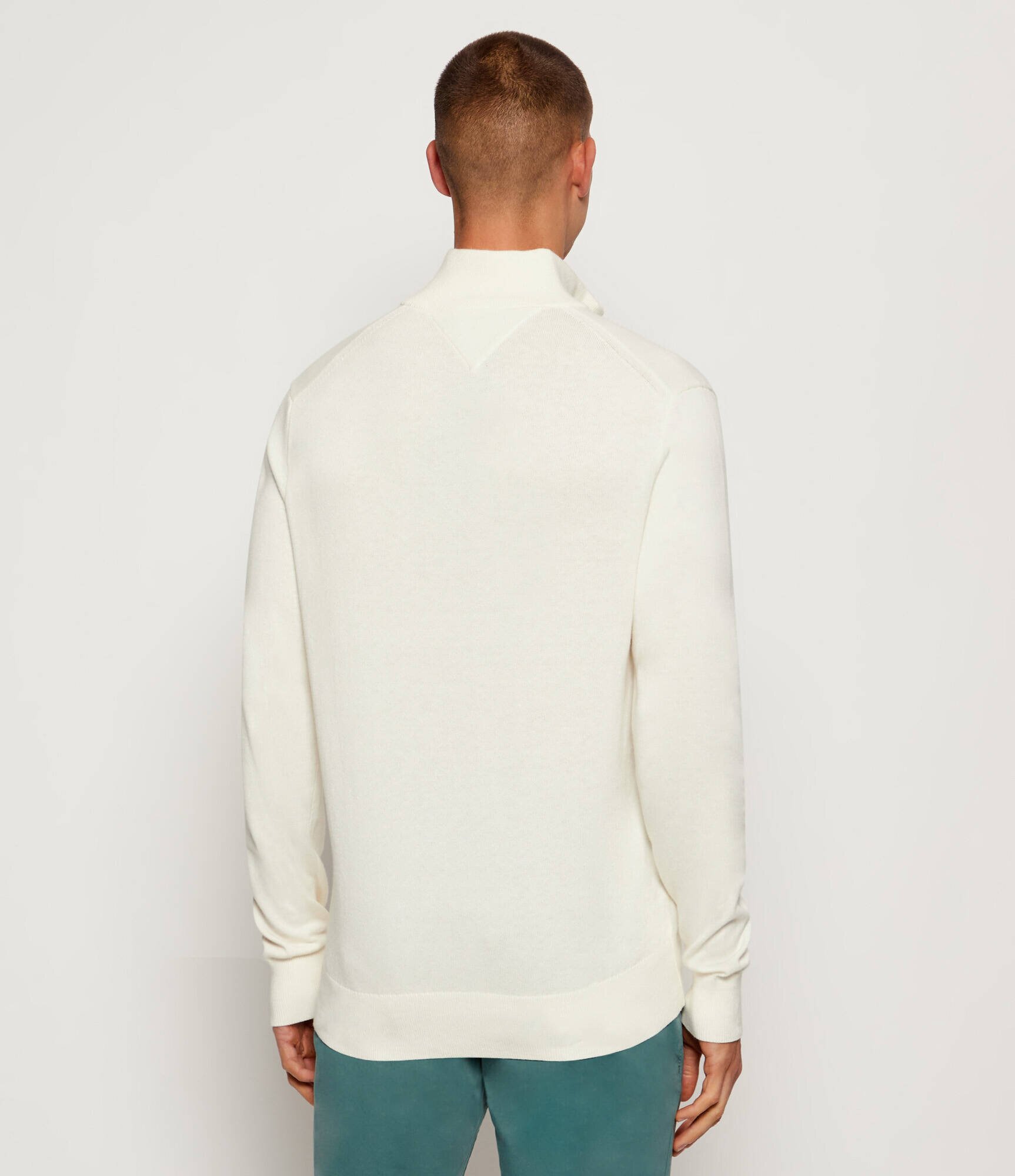 Tommy Hilfiger Pulover ZIP MOCK | regular fit cu adaos de cașmir