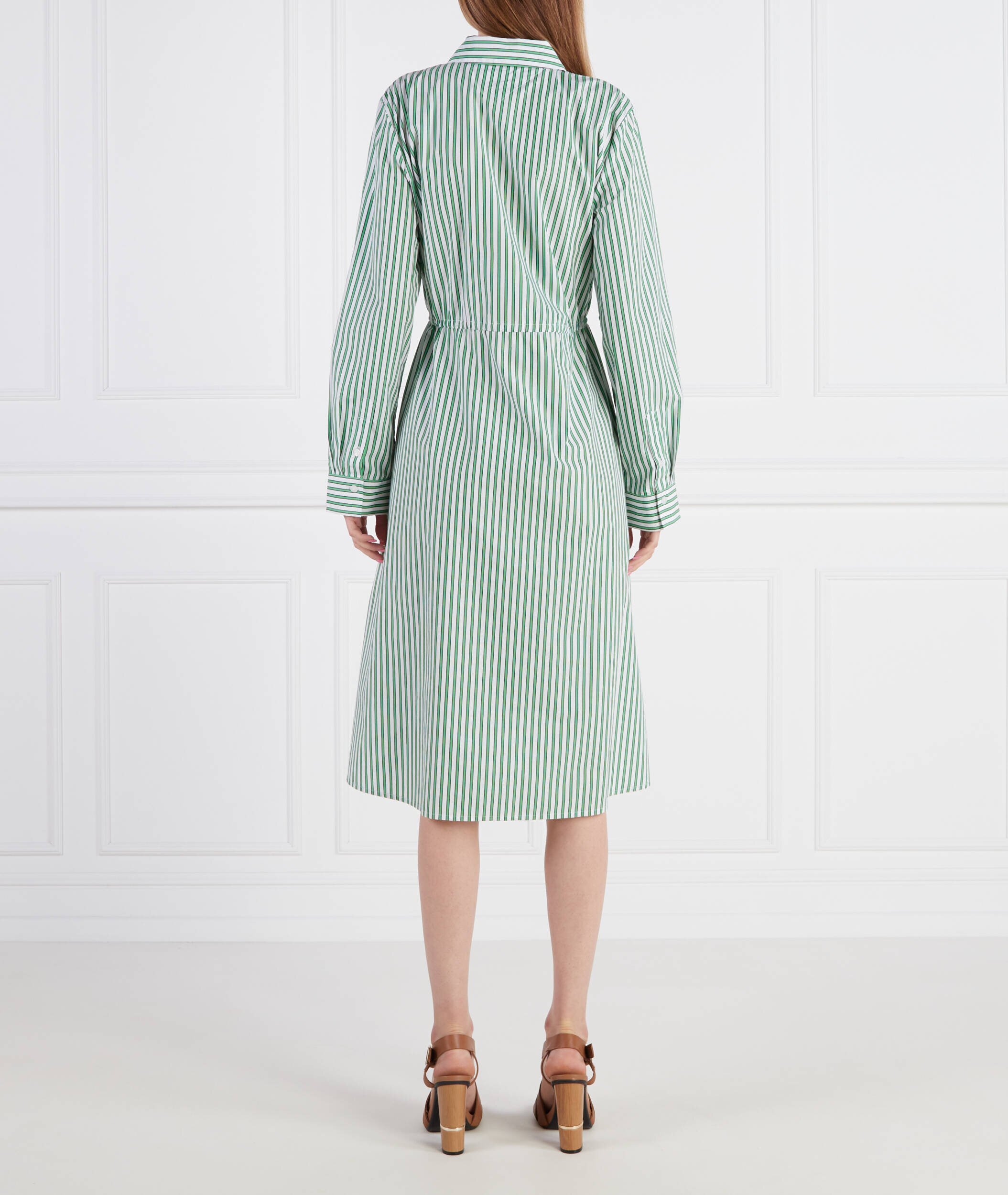 Tommy Hilfiger Rochie ORG CO STRIPE MIDI SHIRT-DRESS