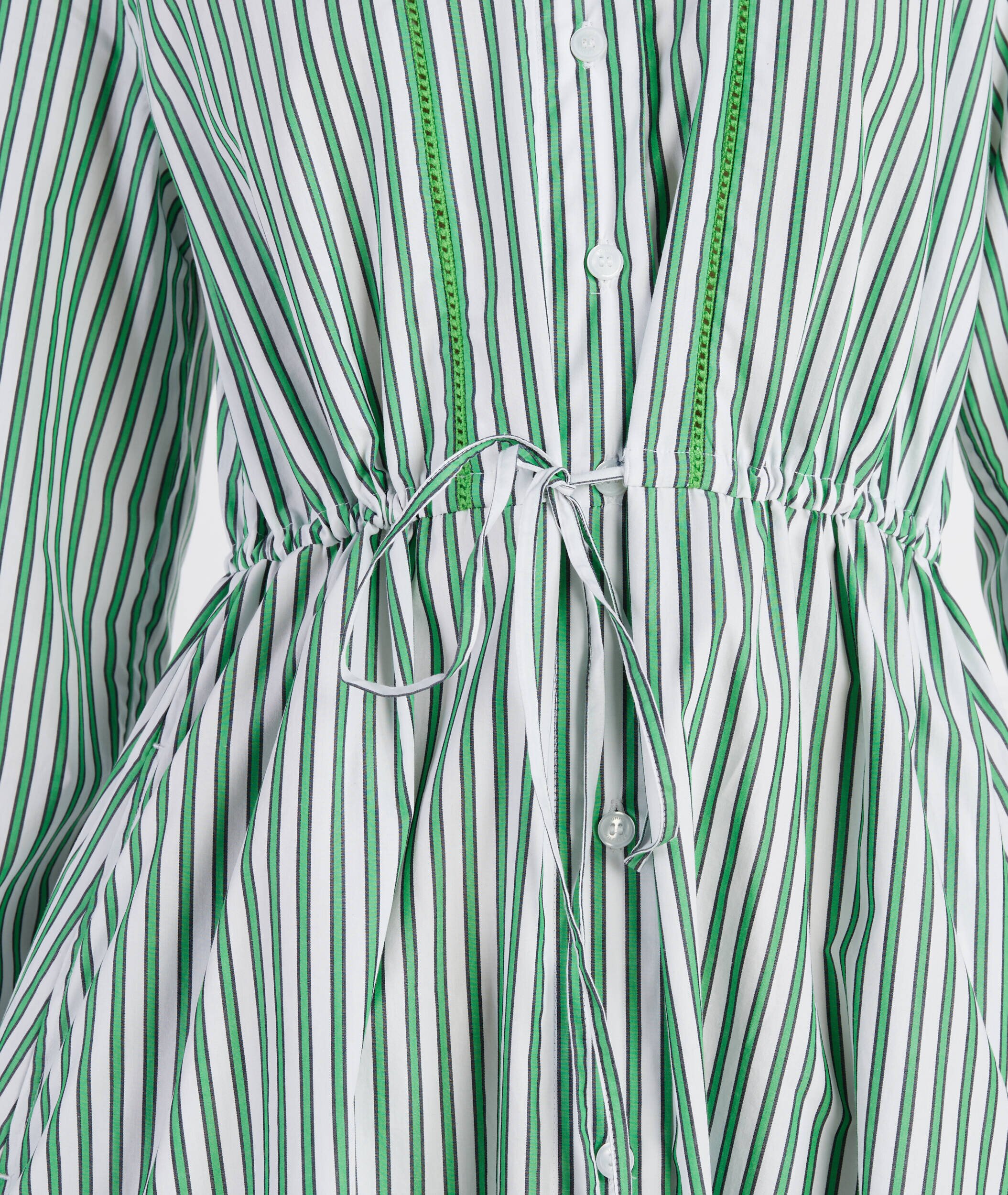 Tommy Hilfiger Rochie ORG CO STRIPE MIDI SHIRT-DRESS