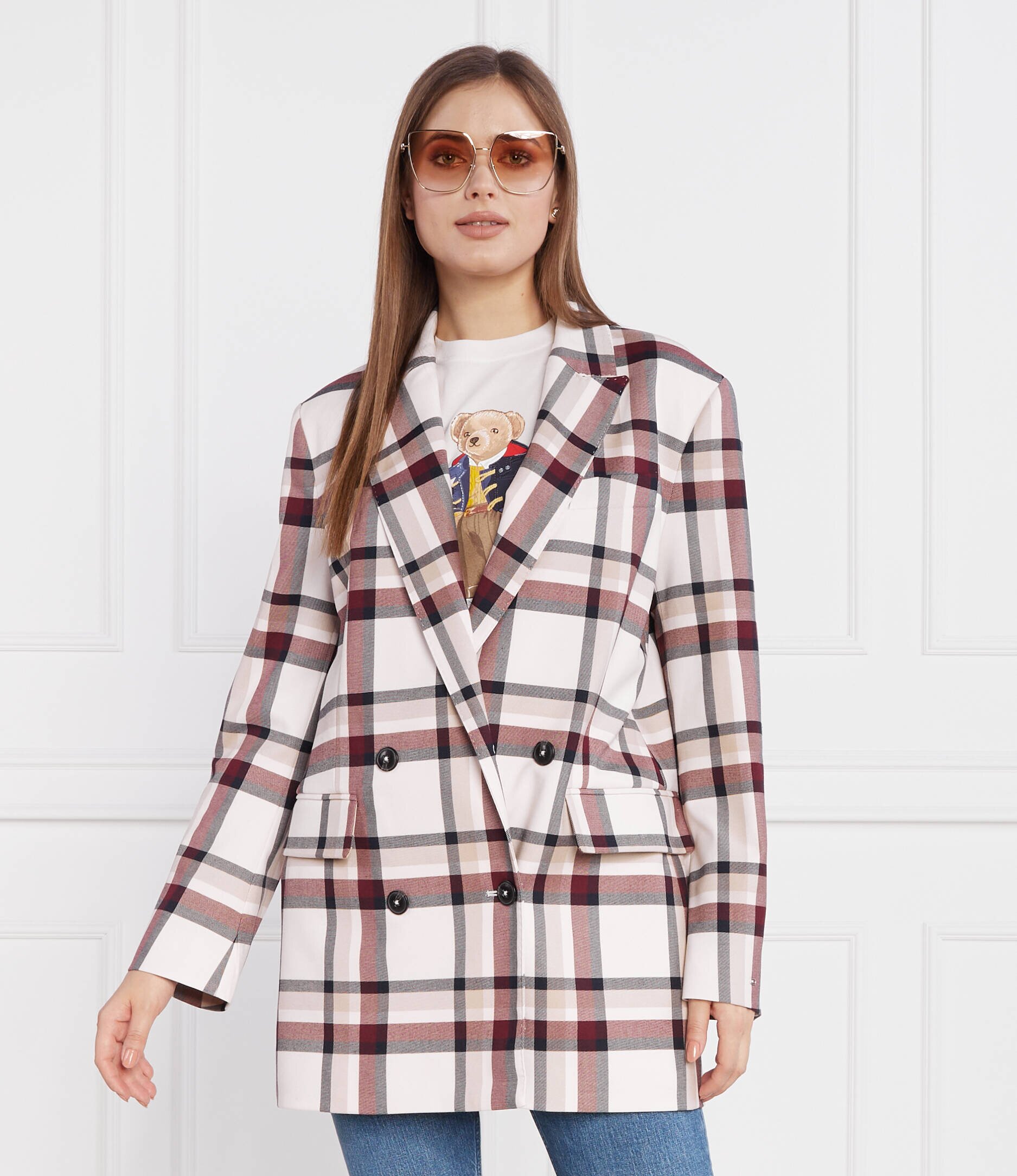Tommy Hilfiger Sacou GLOBAL STRIPE CHECK DB | Regular Fit