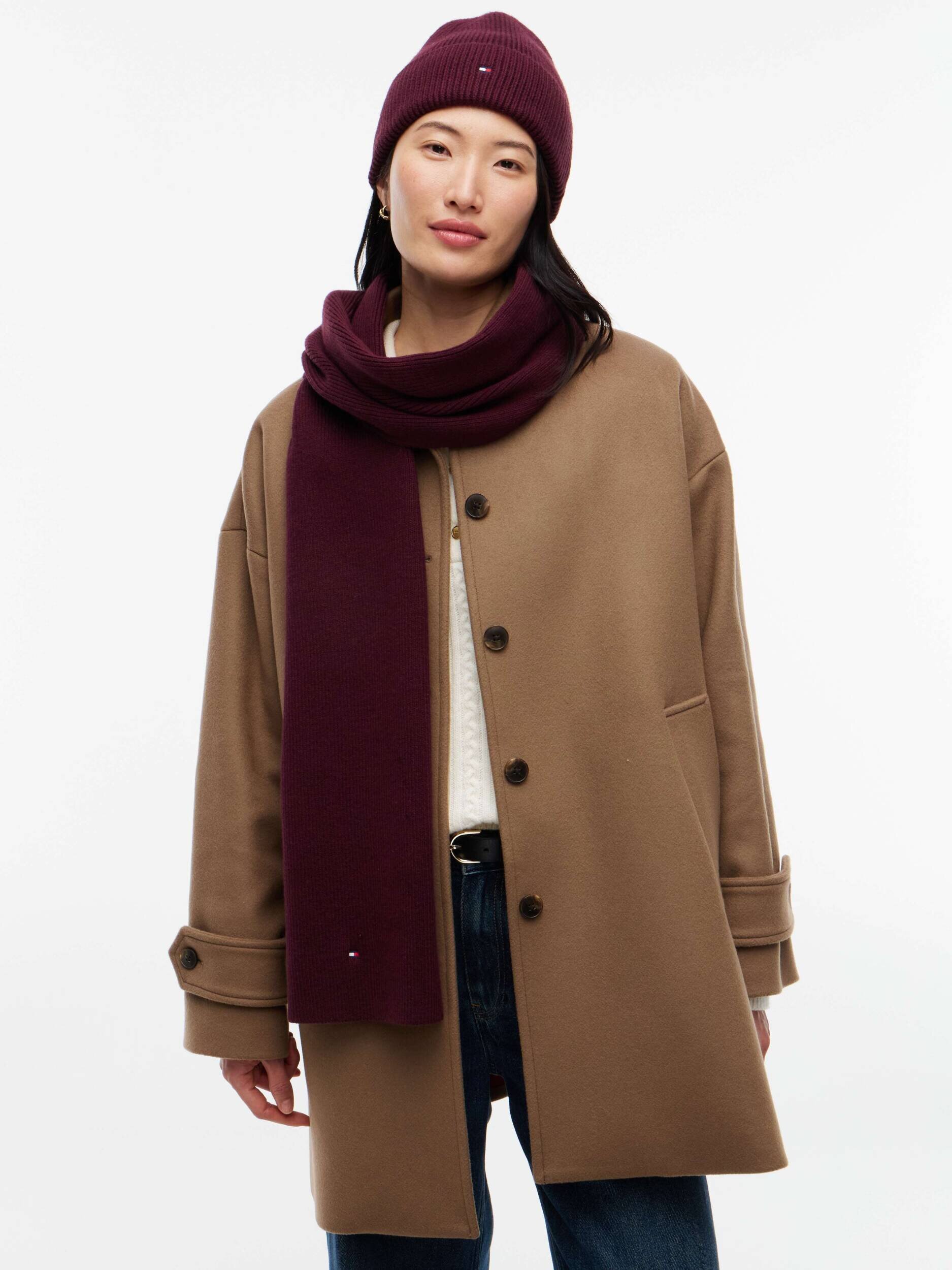Tommy Hilfiger Șal + căciulă cu adaos de lână