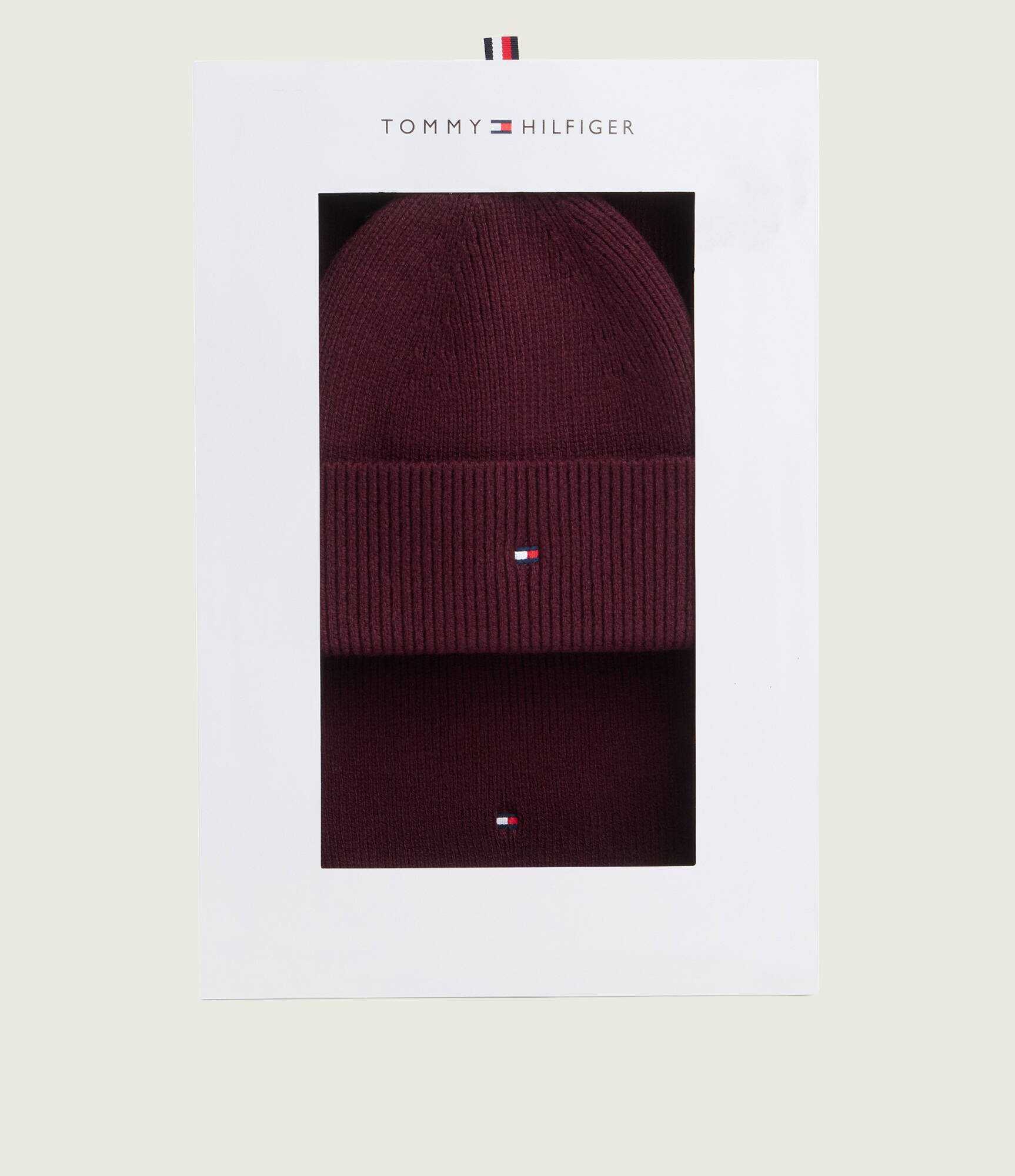 Tommy Hilfiger Șal + căciulă cu adaos de lână