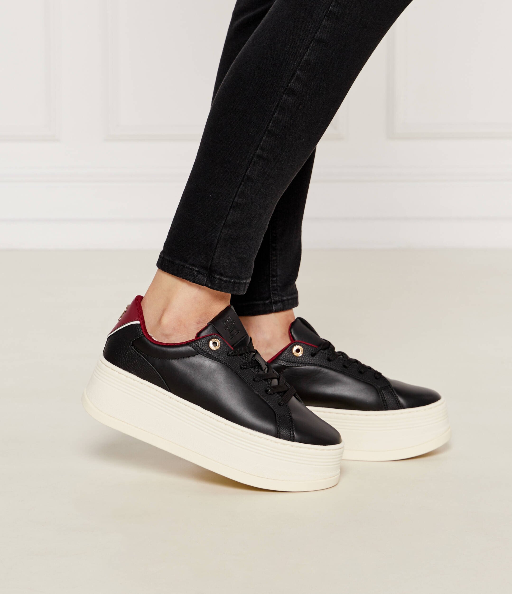 Tommy Hilfiger Sneakers cu adaos de piele