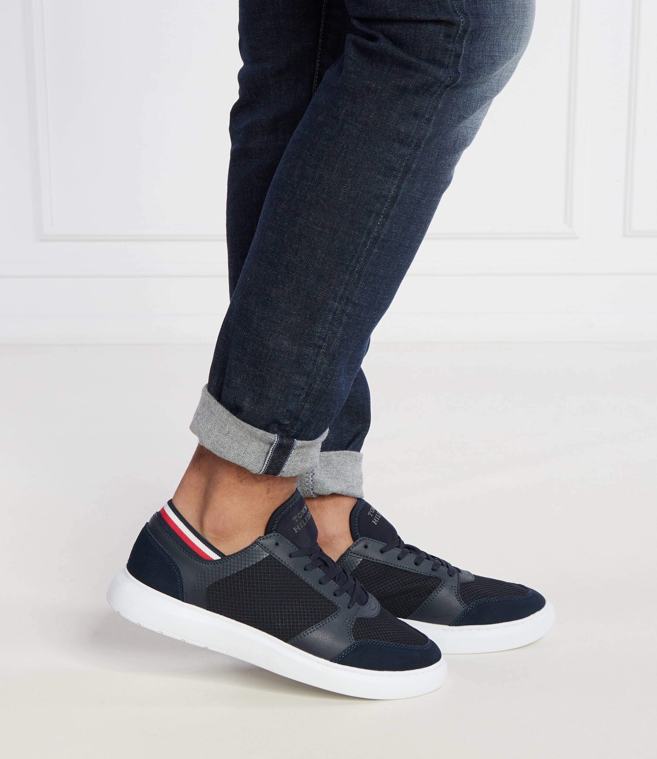 Tommy Hilfiger Sneakers cu adaos de piele