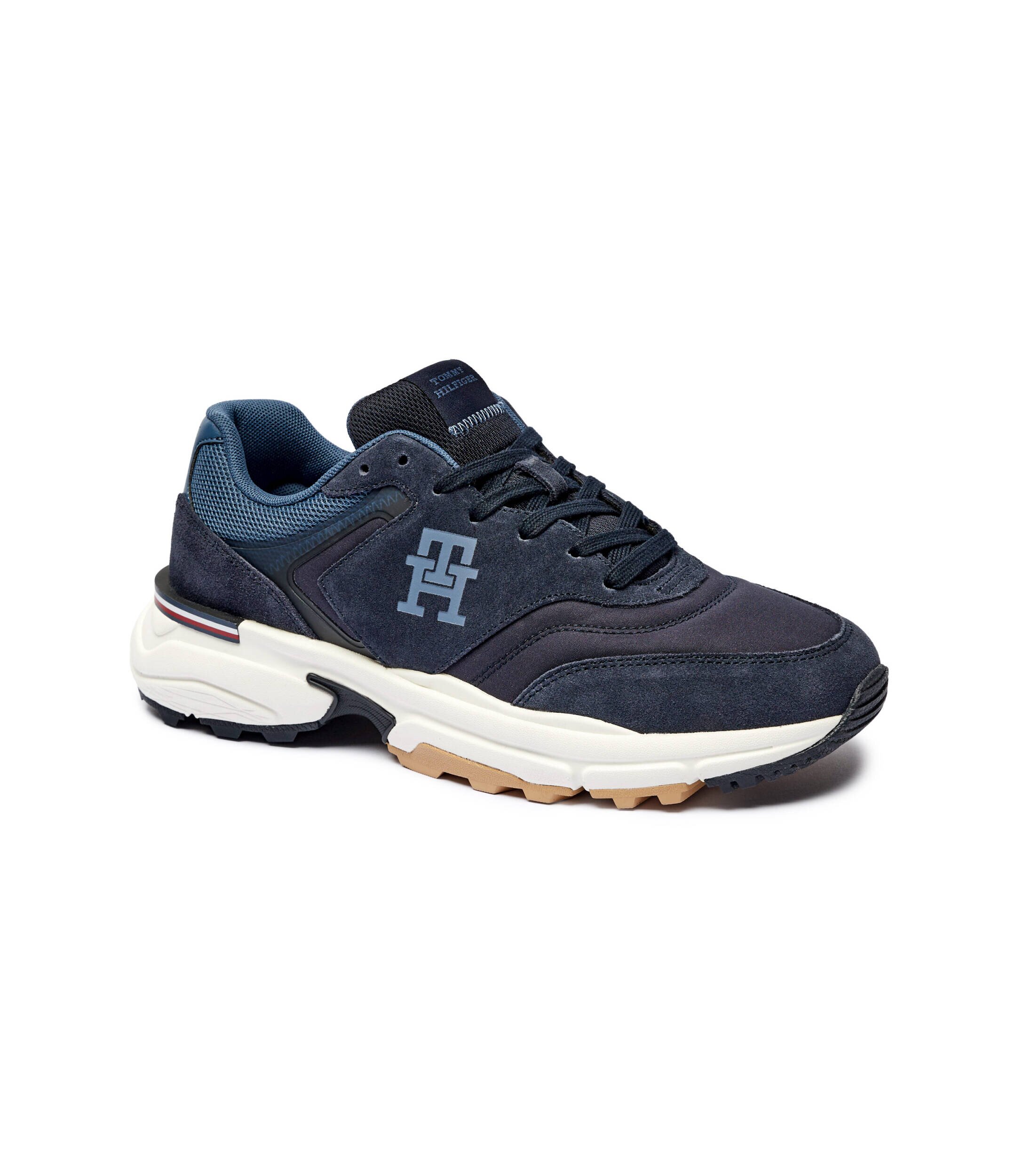 Tommy Hilfiger Sneakers M RUNNER X VENTILE MIX | piele întoarsă