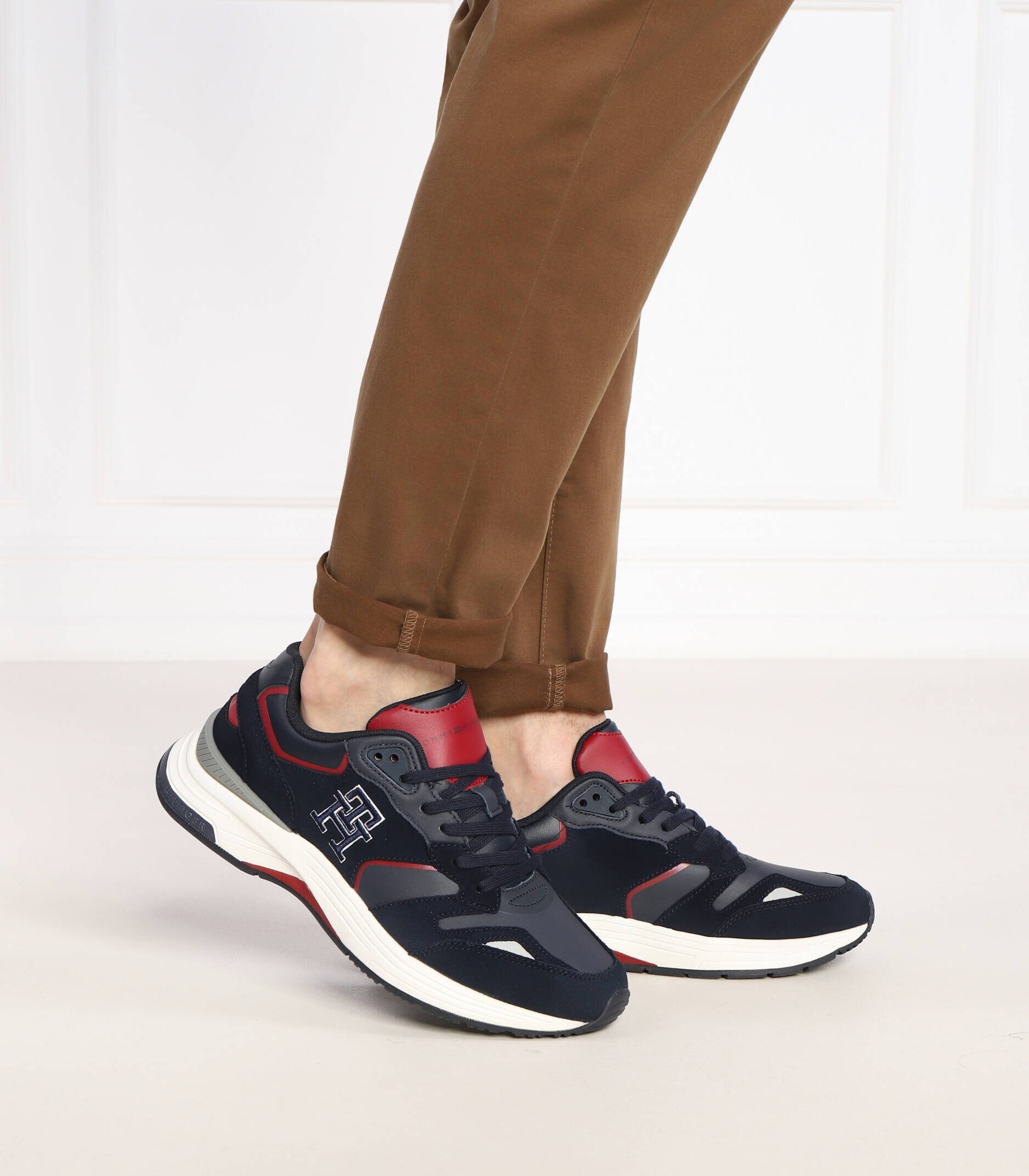Tommy Hilfiger Sneakers MONOGRAM cu adaos de piele