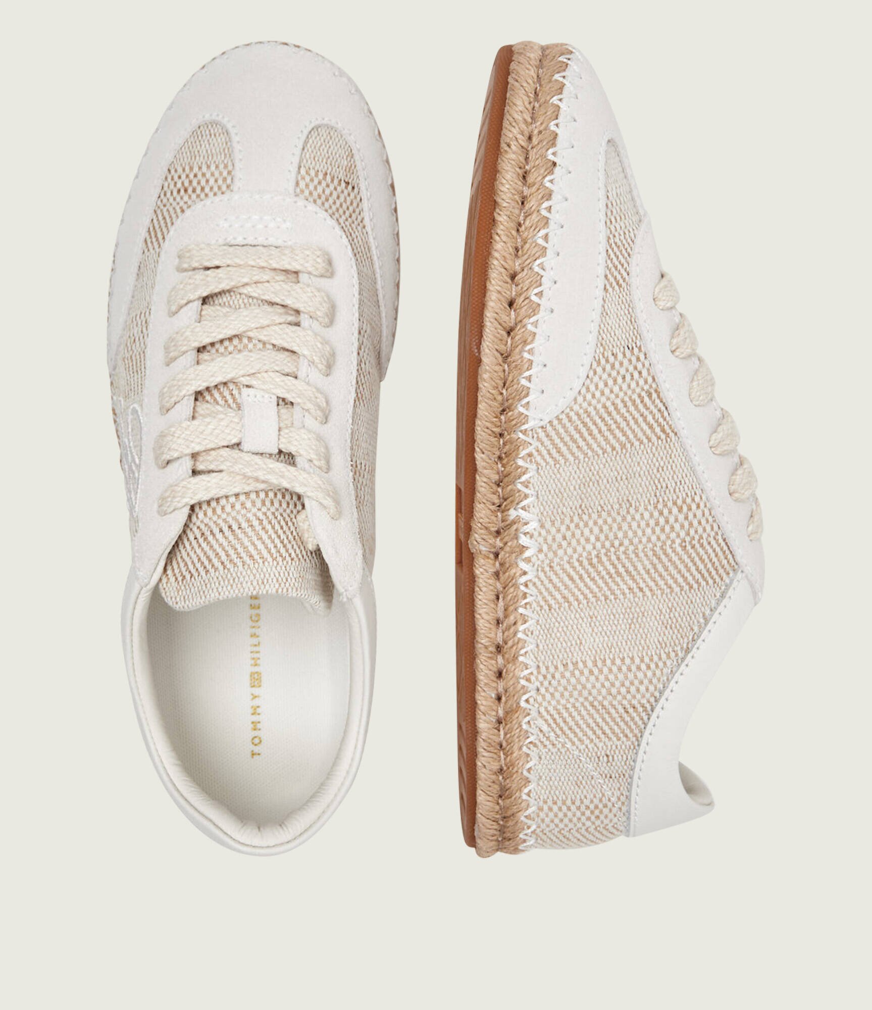 Tommy Hilfiger Sneakers | piele întoarsă | cu adaos de in