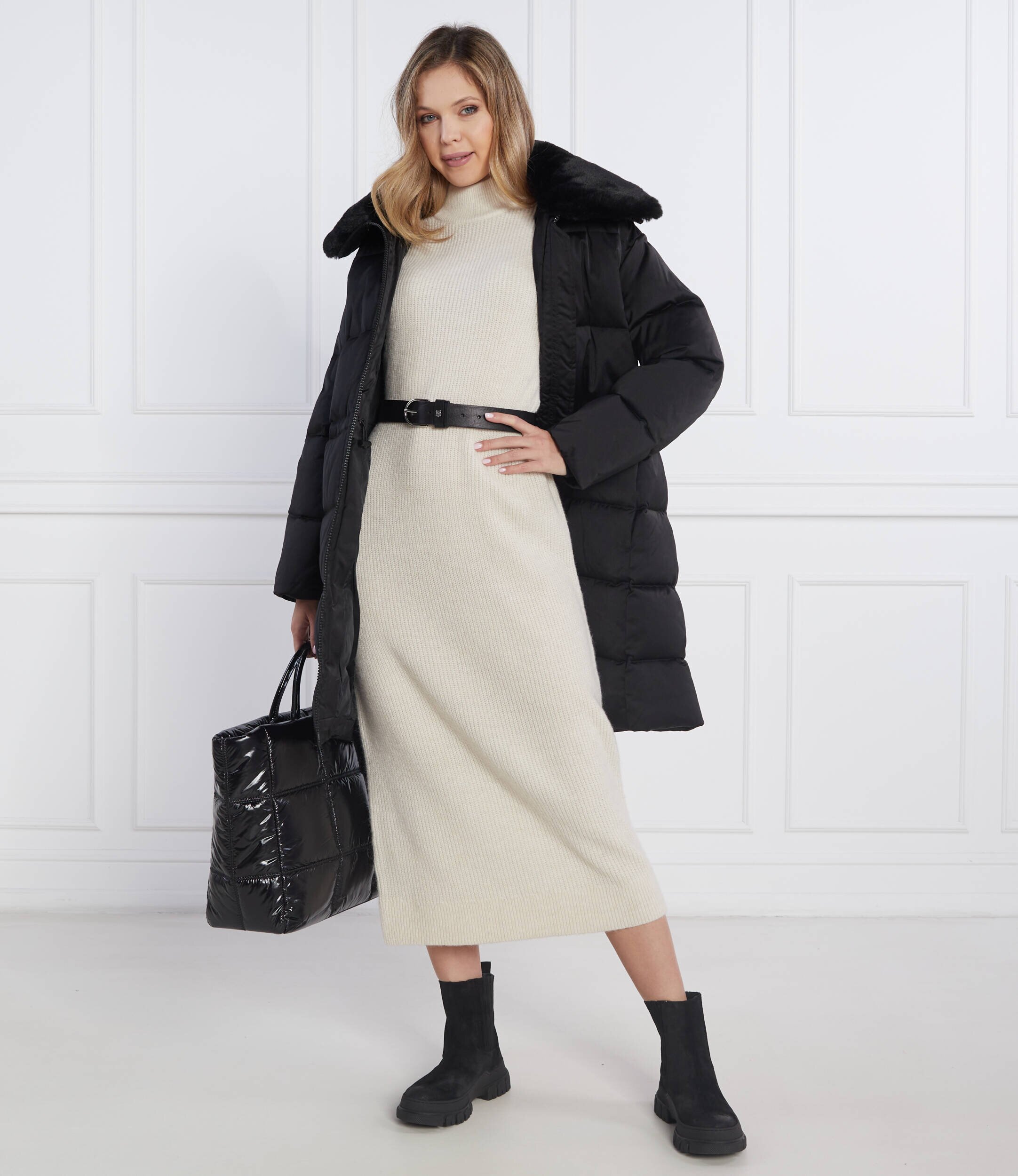 Tommy Hilfiger Sukienka cu adaos de lână