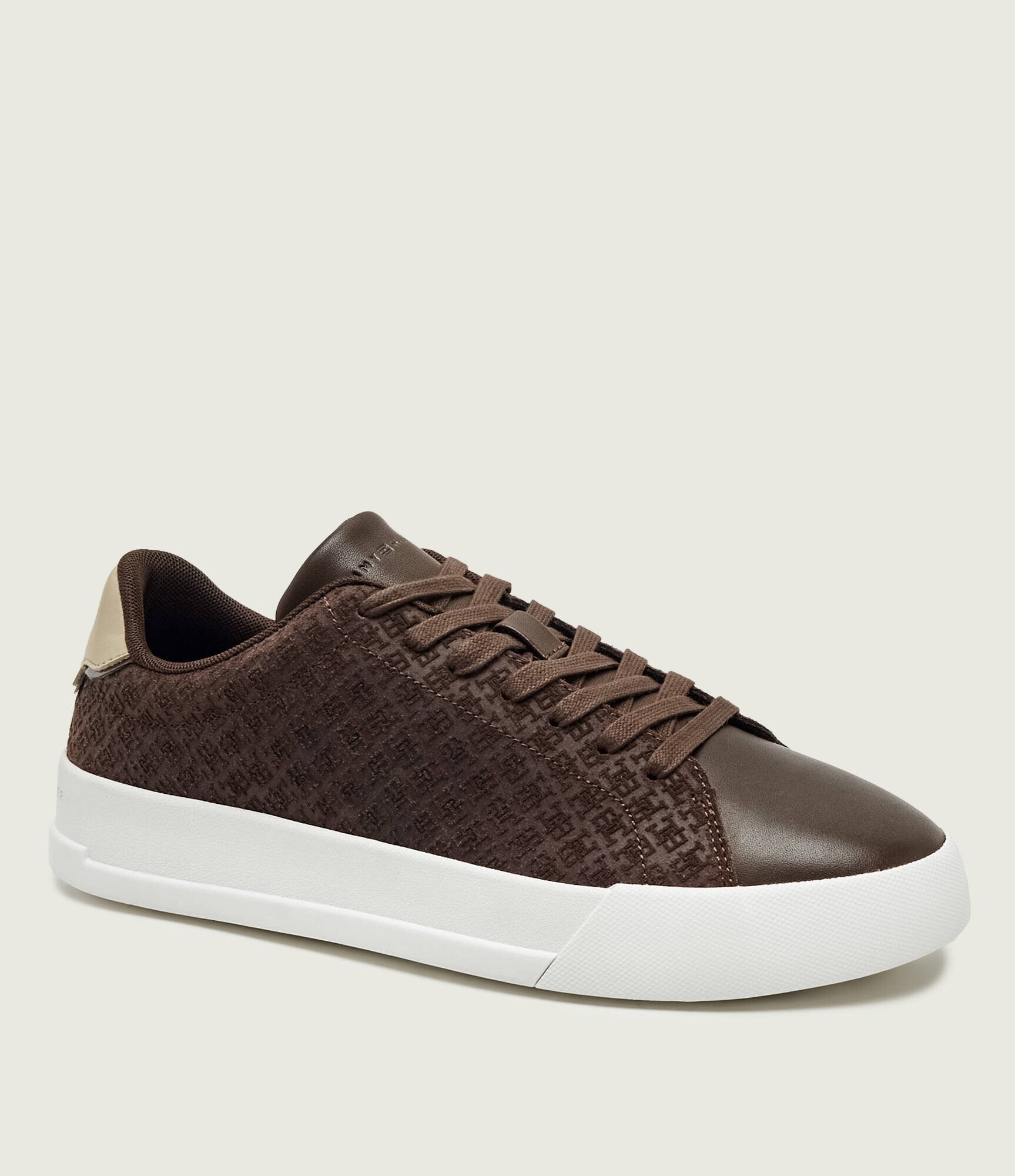 Tommy Hilfiger Teniși din piele TH Court Lth Mix Monogram | piele întoarsă