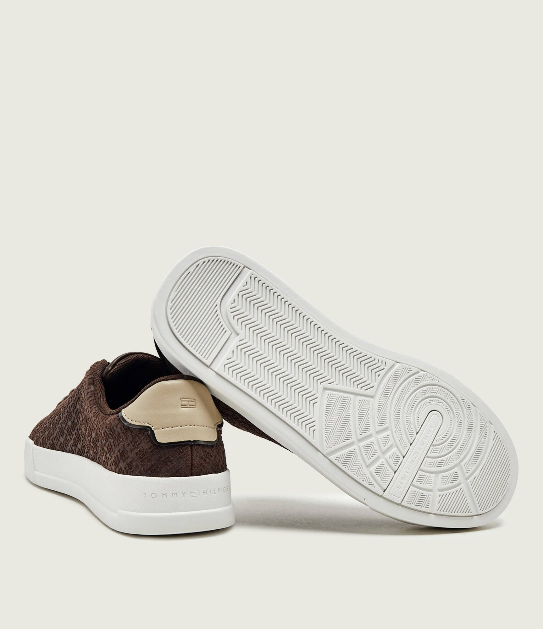Tommy Hilfiger Teniși din piele TH Court Lth Mix Monogram | piele întoarsă
