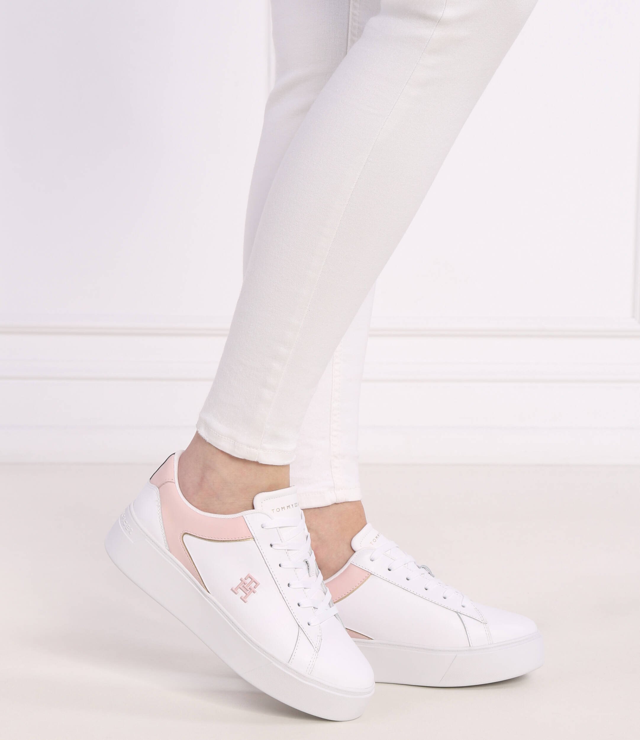 Tommy Hilfiger Teniși din piele TH Platform Court