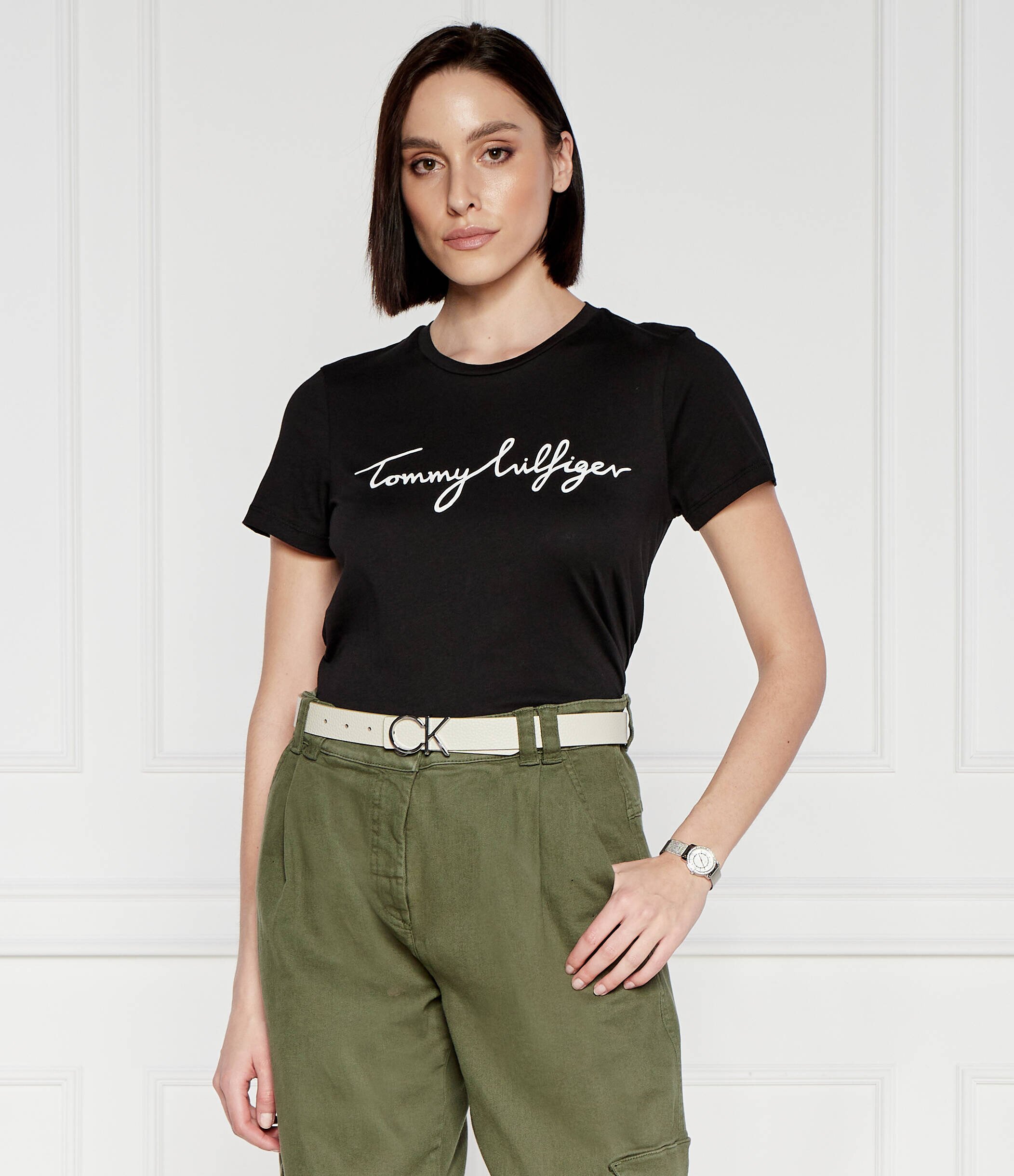 Tommy Hilfiger Tricou REG C-NK SIGNATURE | Regular Fit