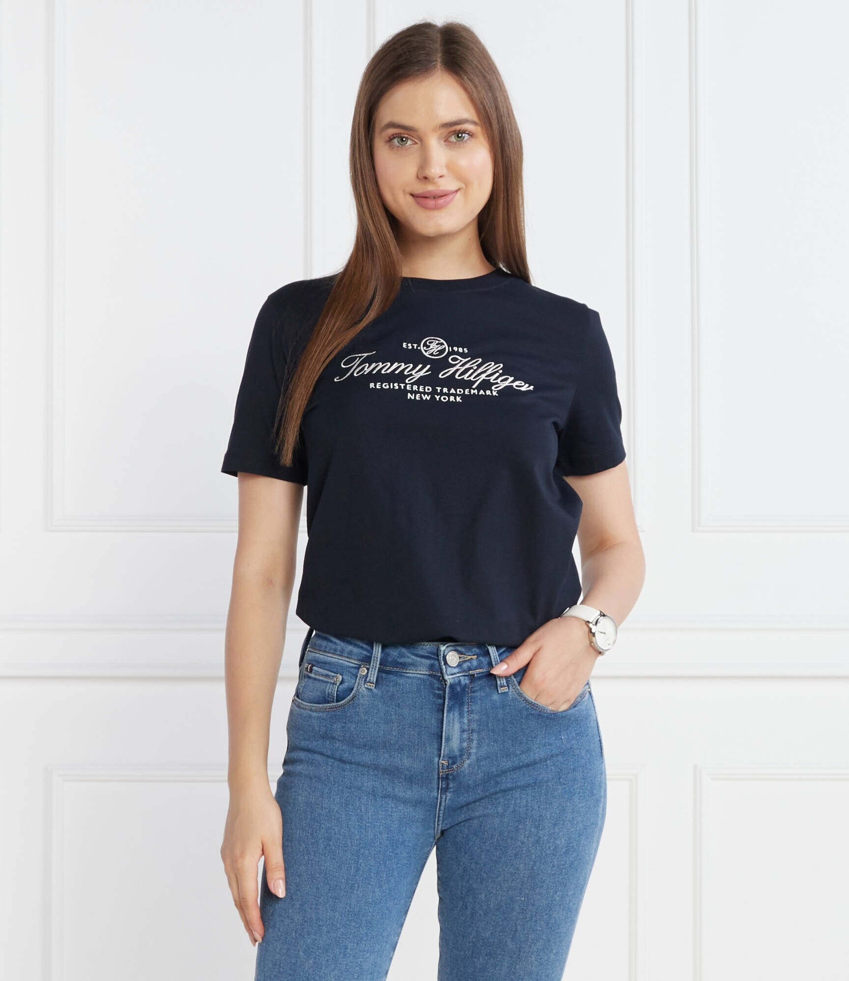 Tommy Hilfiger Tricou REG HILFIGER SCRIPT C-NK SS | Regular Fit